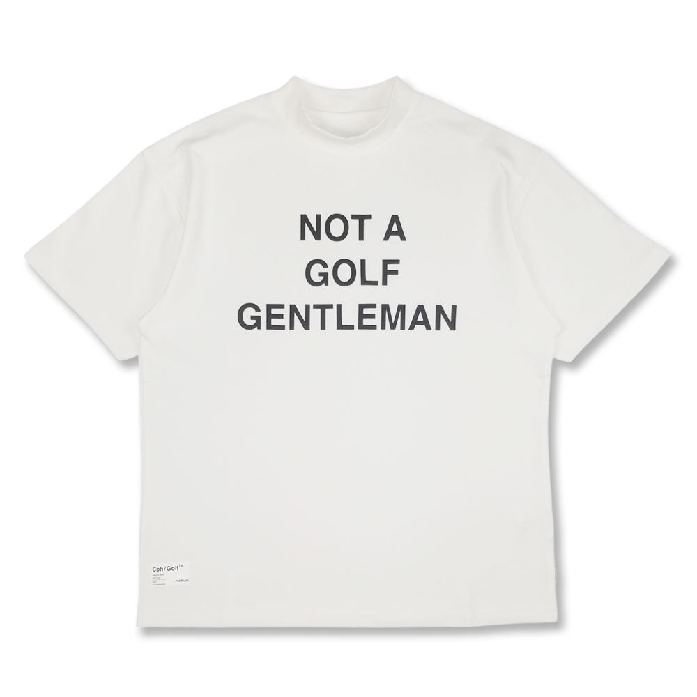 GENTLEMAN HALF MOCK NECK TEE WHITE – Cph/Golf™︎
