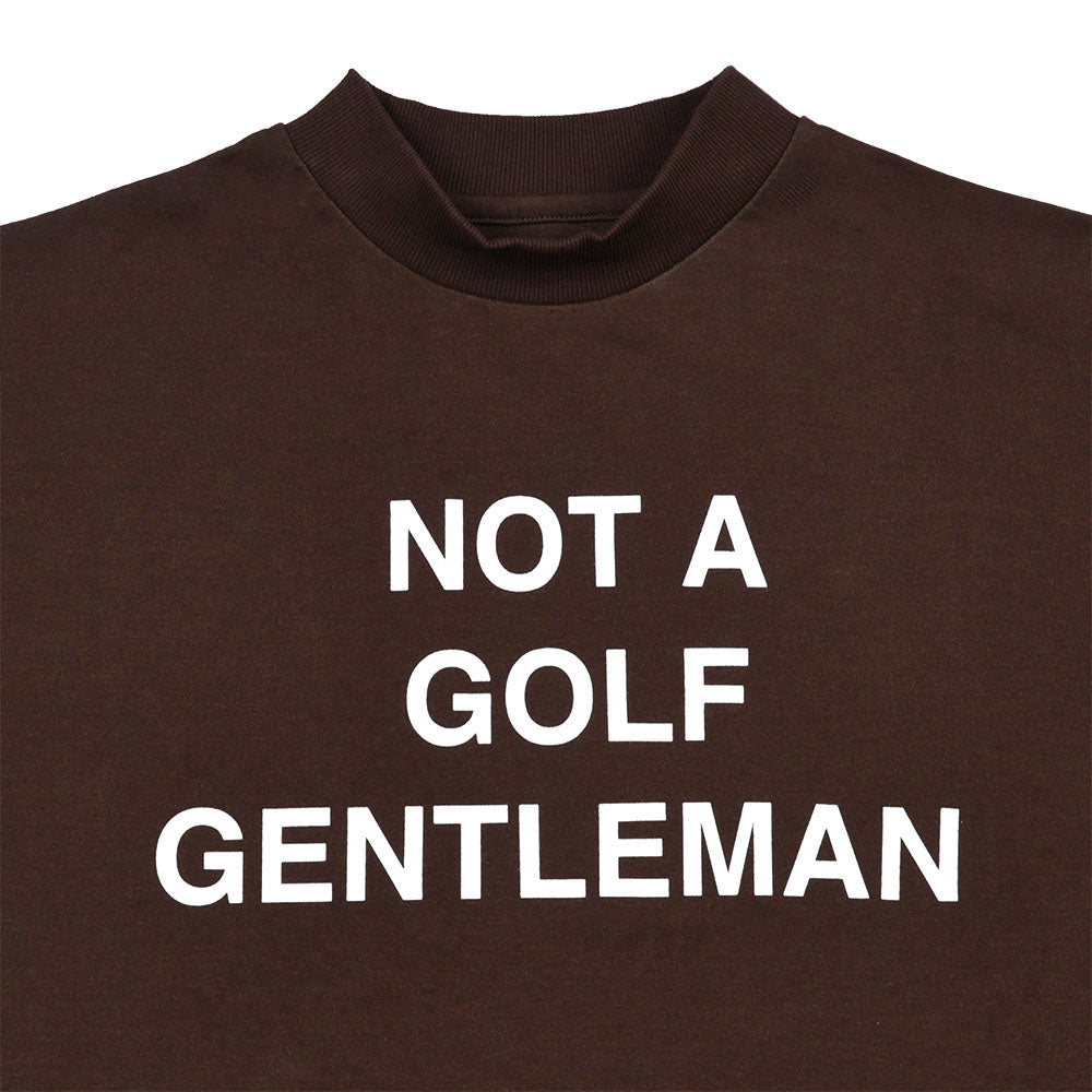 GENTLEMAN HALF MOCK NECK TEE BROWN – Cph/Golf™︎
