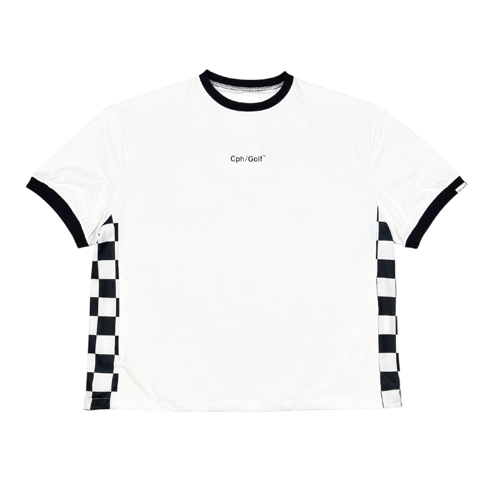 CPH/GOLF チェッカーメッシュトップス　白Mサイズ CHECKER MESH S/S PISTE WHITE – Cph/Golf™︎