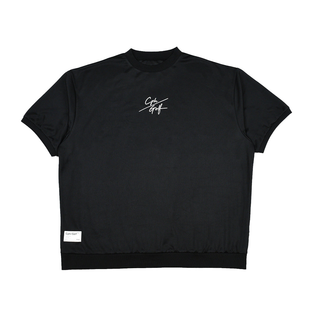 SLASH LOGO MESH S/S PULLOVER BLACK – Cph/Golf™︎