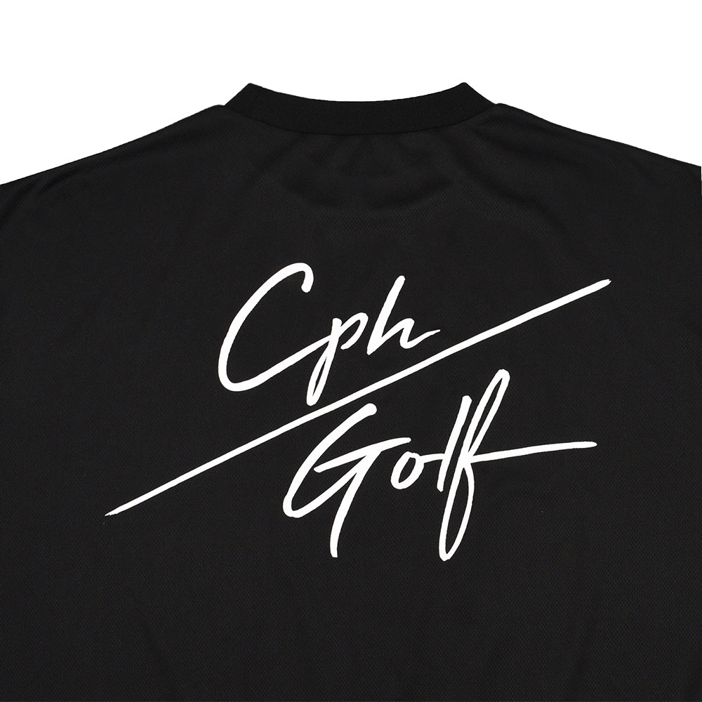 メンズウェア Cph/Golf #SLASH LOGO MESH S/S PULLOVER L SLASH LOGO MESH S/S PULLOVER BLACK – Cph/Golf™︎