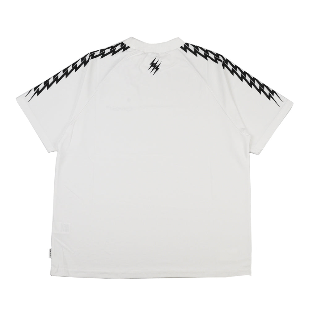 THUNDER STRIPES MOCK NECK TEE WHITE – Cph/Golf™︎