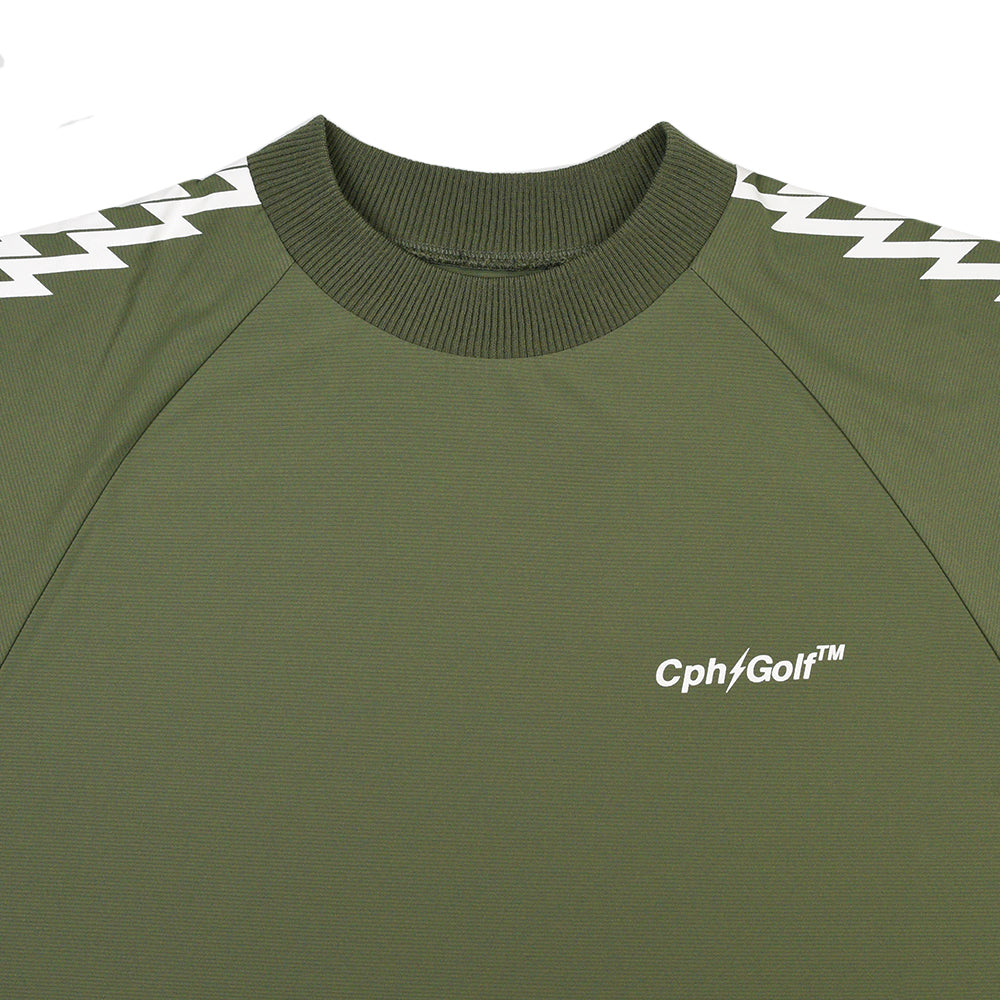 CPH/GOLF ウーマン サンダー ストライプ モック ネック ティー S CPH/GOLF ウーマン サンダー ストライプ モック ネック ティー S