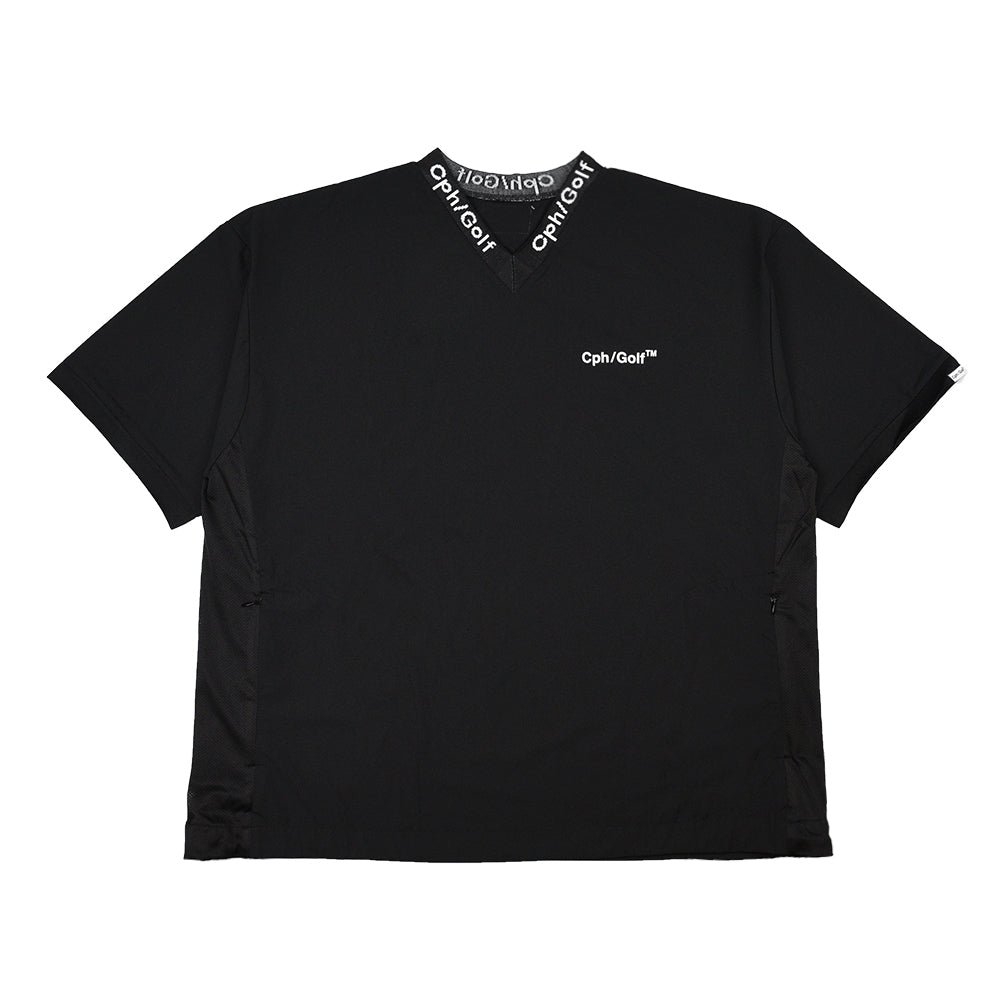 JACQUARD RIB SIDE MESH SS PISTE BLACK – Cph/Golf™︎