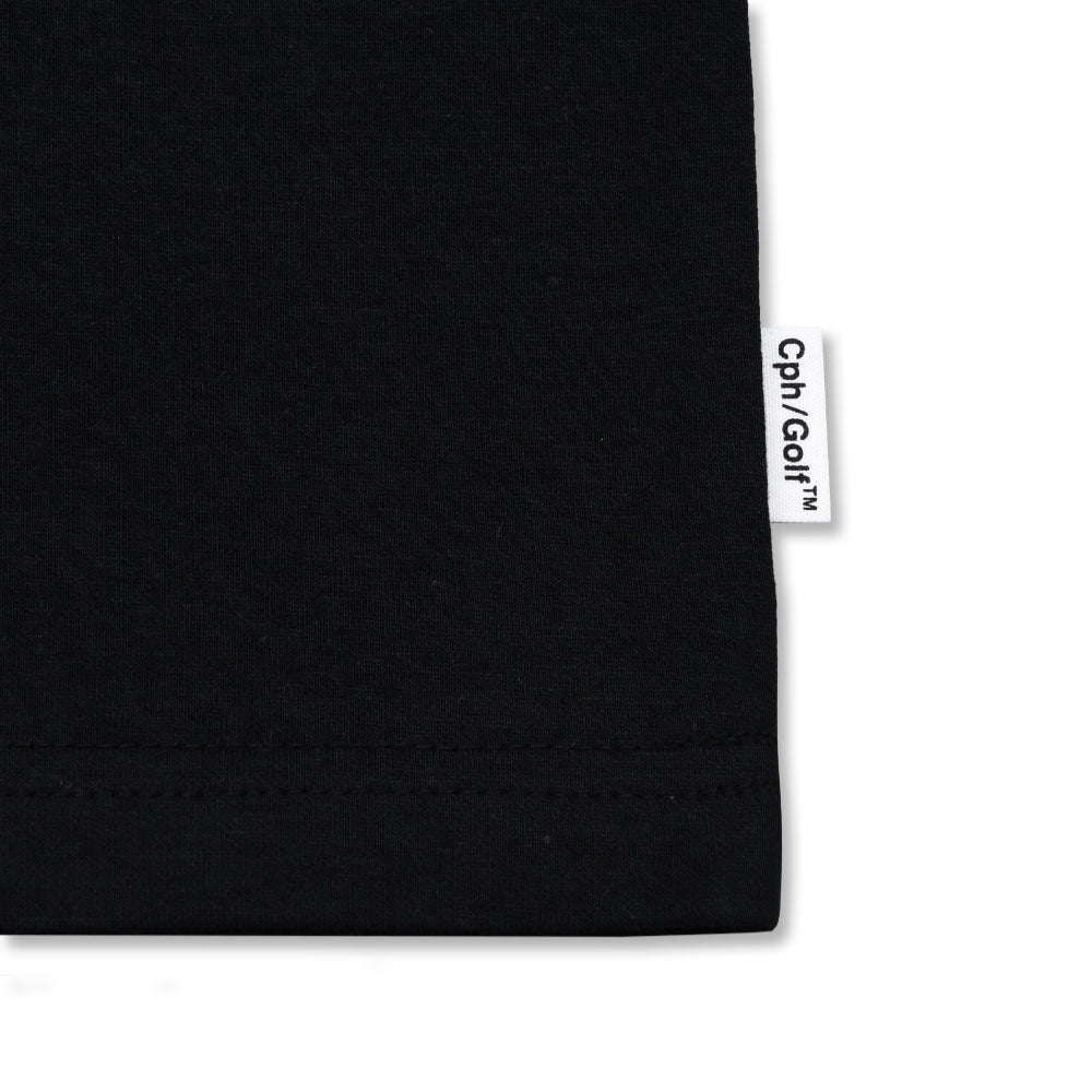 Cph/Golf™ LOGO HALF MOCK NECK TEE BLACK – Cph/Golf™︎
