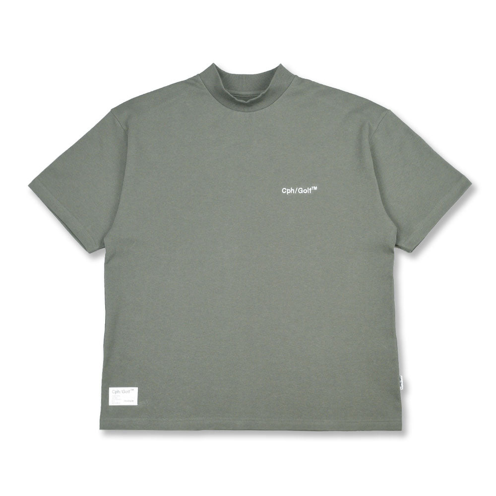 Cph/Golf™ LOGO HALF MOCK NECK TEE SLATE GREEN – Cph/Golf™︎