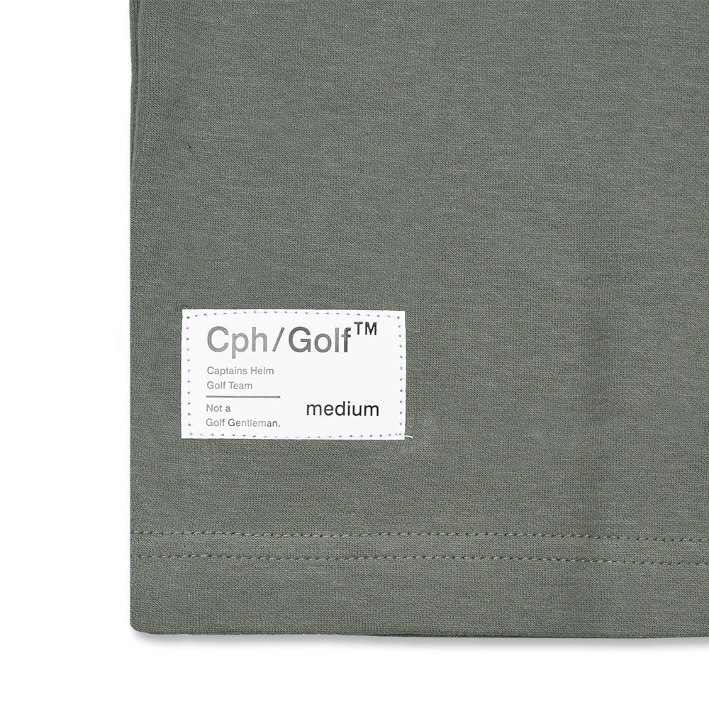 Cph/Golf™ LOGO HALF MOCK NECK TEE SLATE GREEN – Cph/Golf™︎