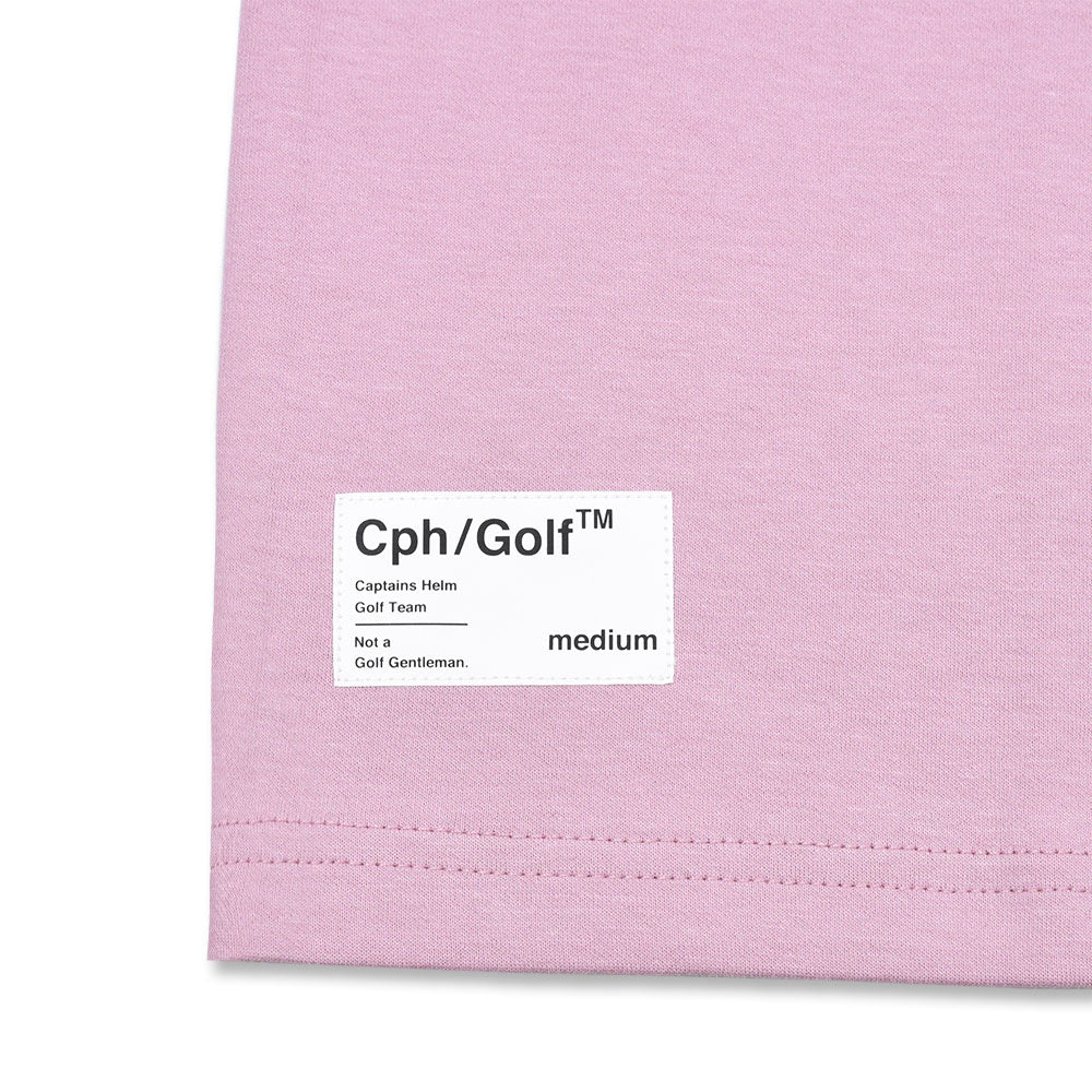 Cph/Golf™ LOGO HALF MOCK NECK TEE PINK – Cph/Golf™︎