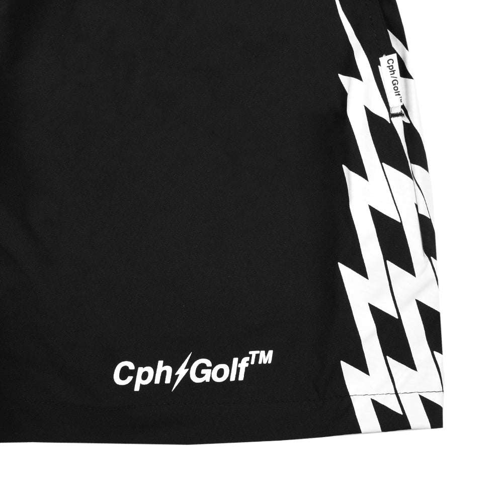 WOMEN] #THUNDER STRIPES ADJUSTABLE SHORTS BLACK – Cph/Golf™︎