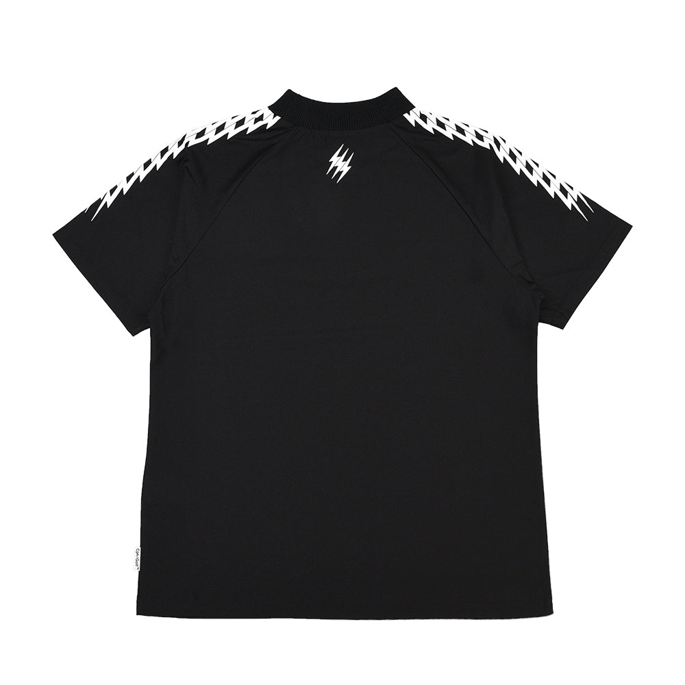 WOMEN] #THUNDER STRIPES MOCK NECK TEE BLACK – Cph/Golf™︎