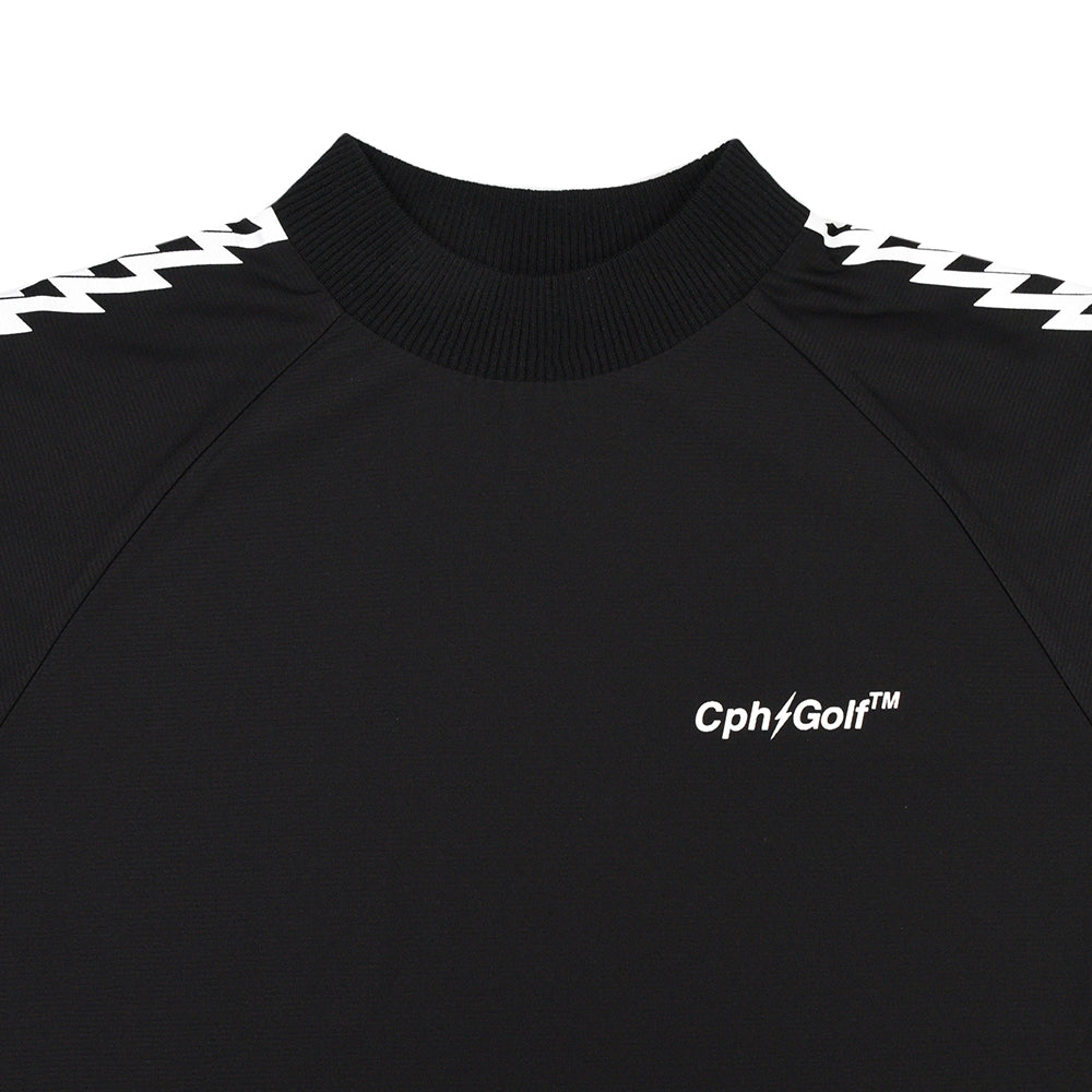 WOMEN] #THUNDER STRIPES MOCK NECK TEE BLACK – Cph/Golf™︎