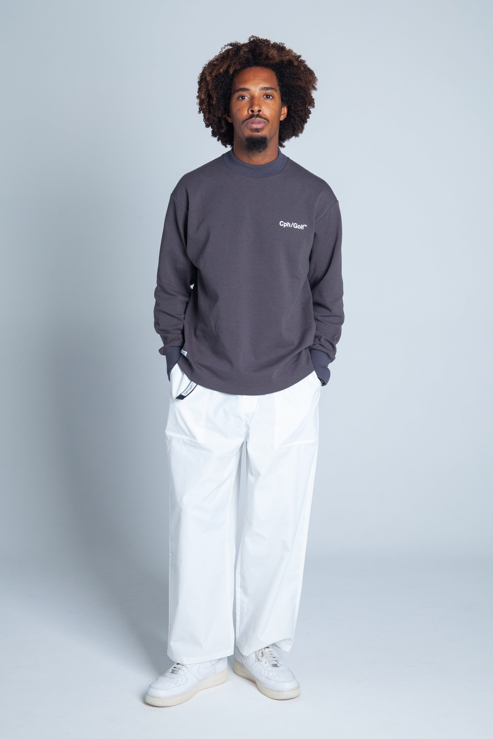 GENTLEMAN HALF MOCK NECK LS TEE – Cph/Golf™︎