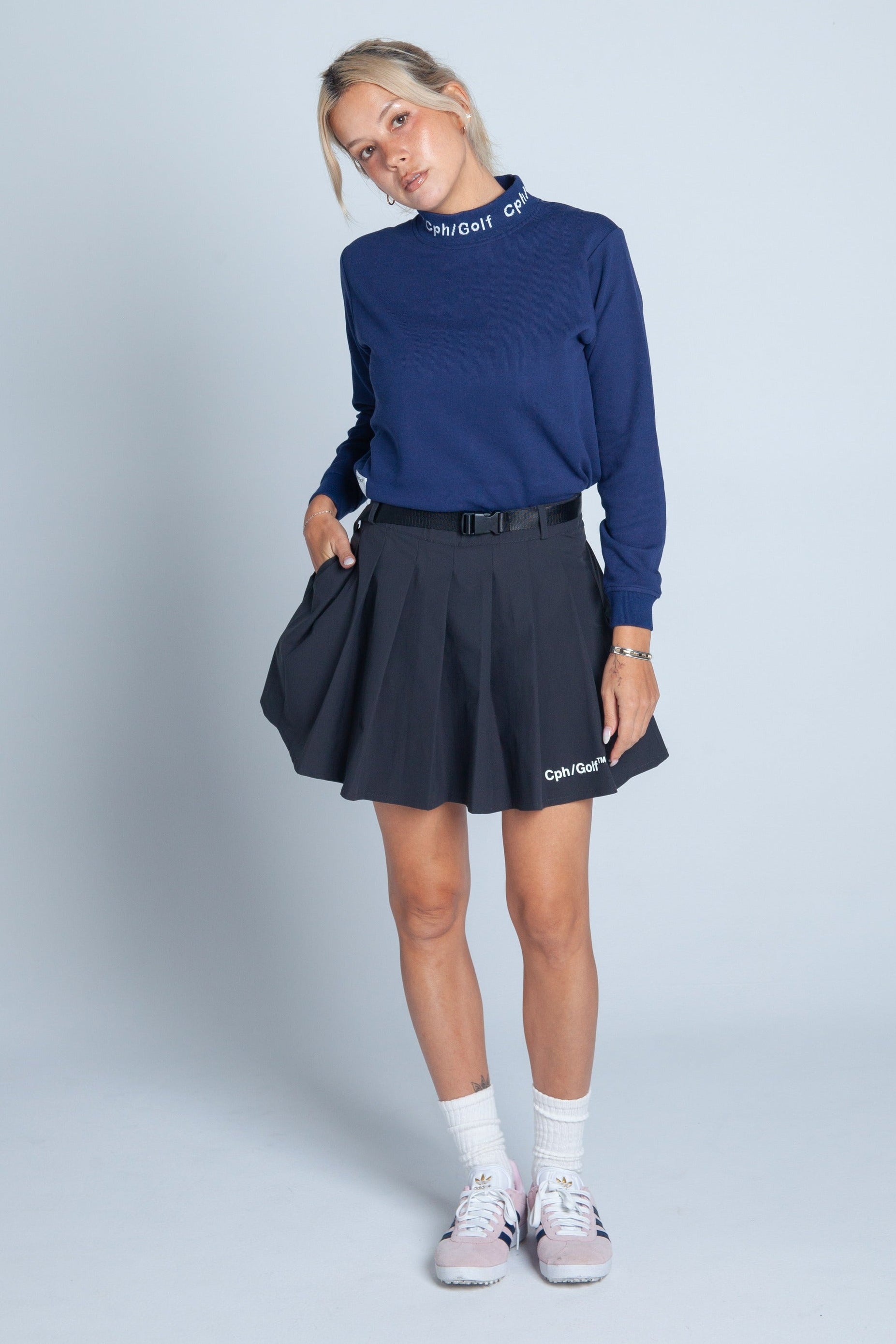 WOMEN] JACQUARD MOCK NECK LS TEE – Cph/Golf™︎