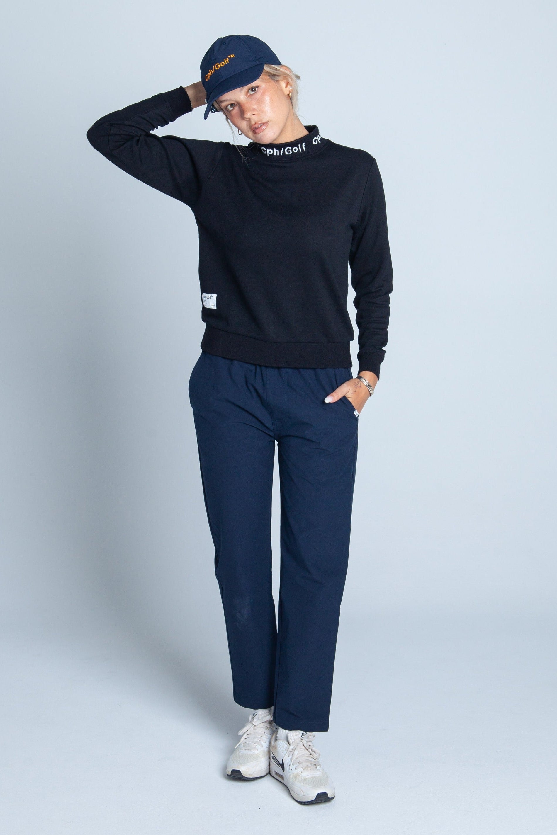 WOMEN] JACQUARD MOCK NECK LS TEE – Cph/Golf™︎