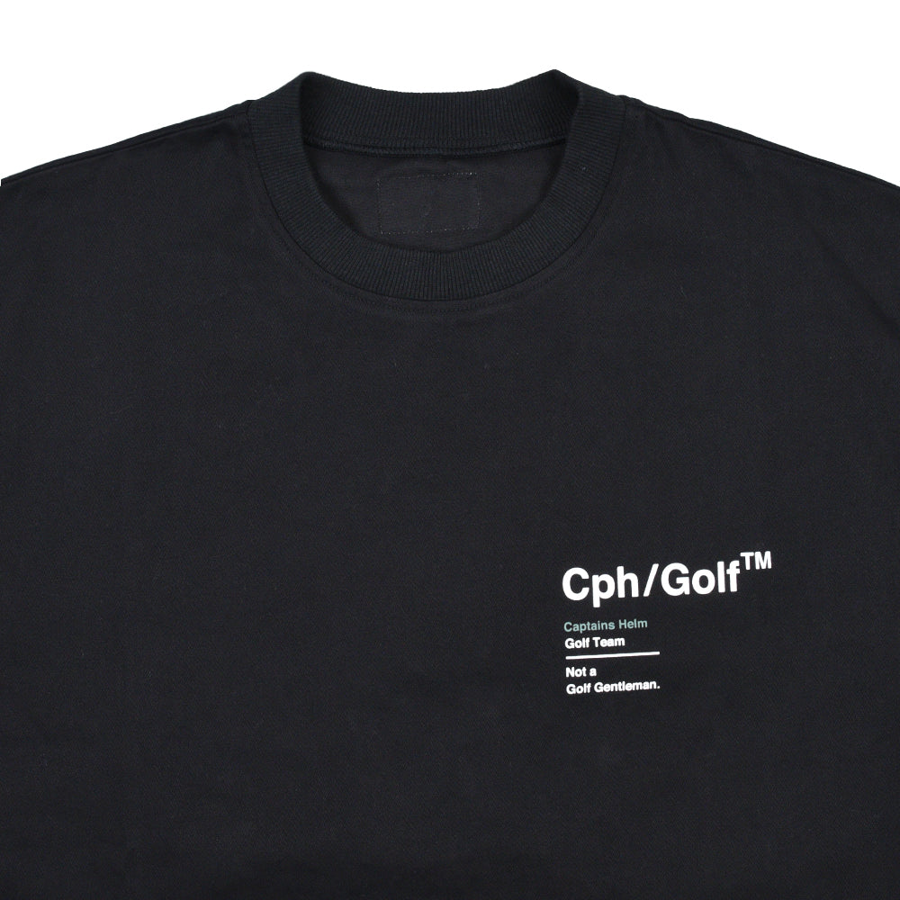 COTTON TRACK S/S PULLOVER BLACK – Cph/Golf™︎