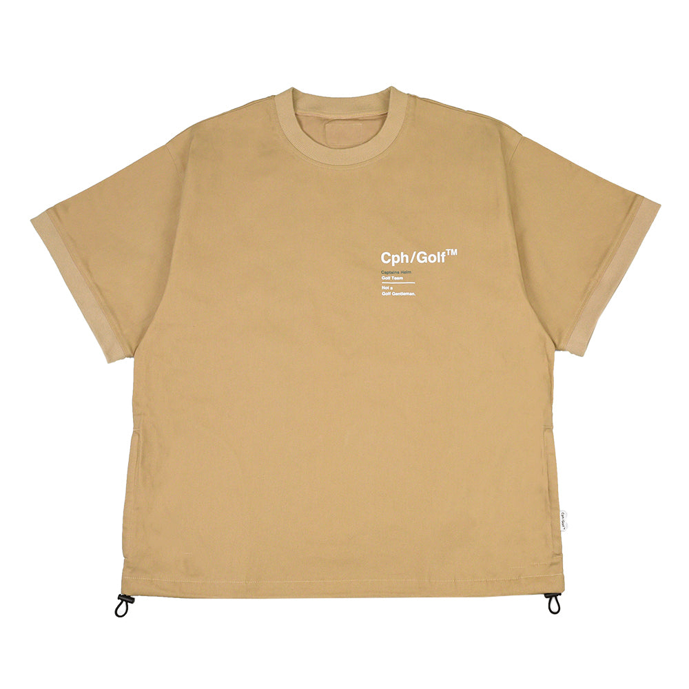 COTTON TRACK S/S PULLOVER BEIGE – Cph/Golf™︎