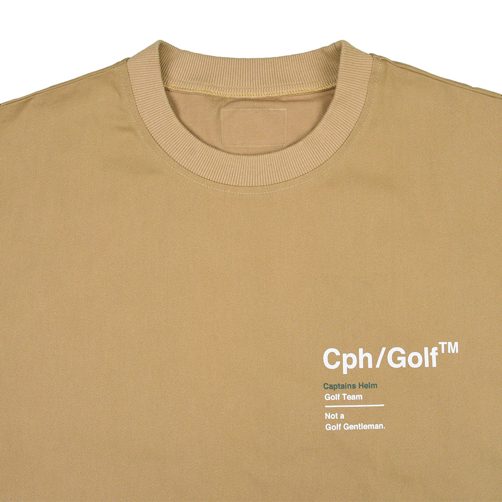 COTTON TRACK S/S PULLOVER BEIGE – Cph/Golf™︎