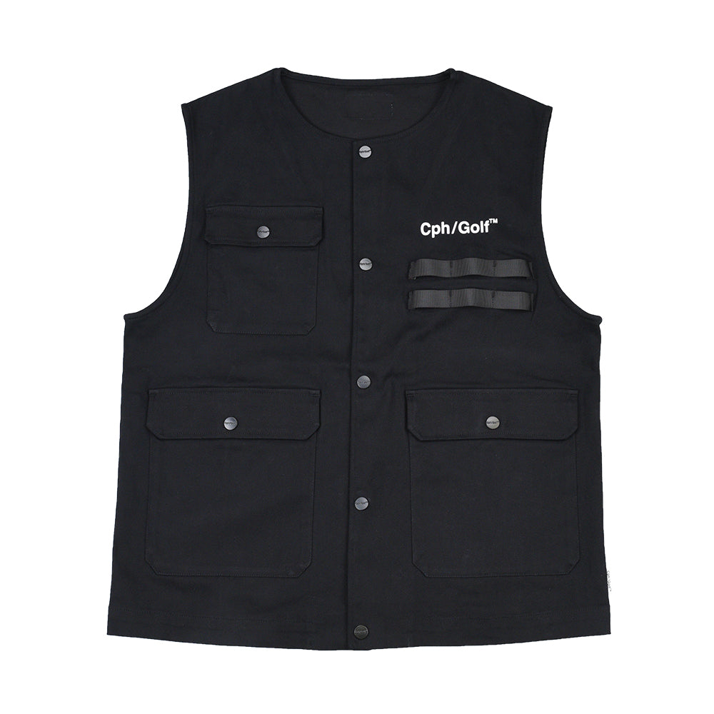 【即完】Captains Helm Golf COTTON TRACK VEST COTTON TRACK VEST BLACK – Cph/Golf™︎