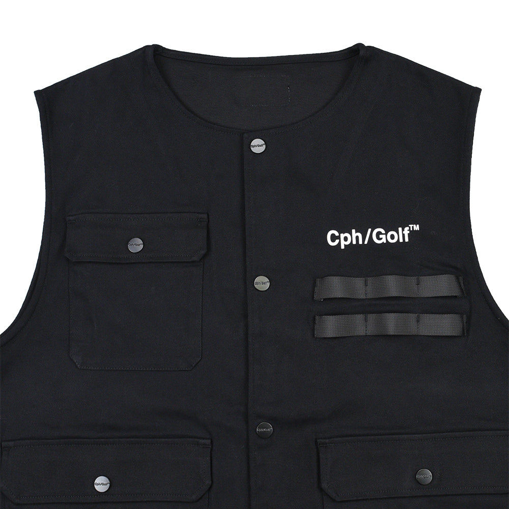 【即完】Captains Helm Golf COTTON TRACK VEST COTTON TRACK VEST BLACK – Cph/Golf™︎