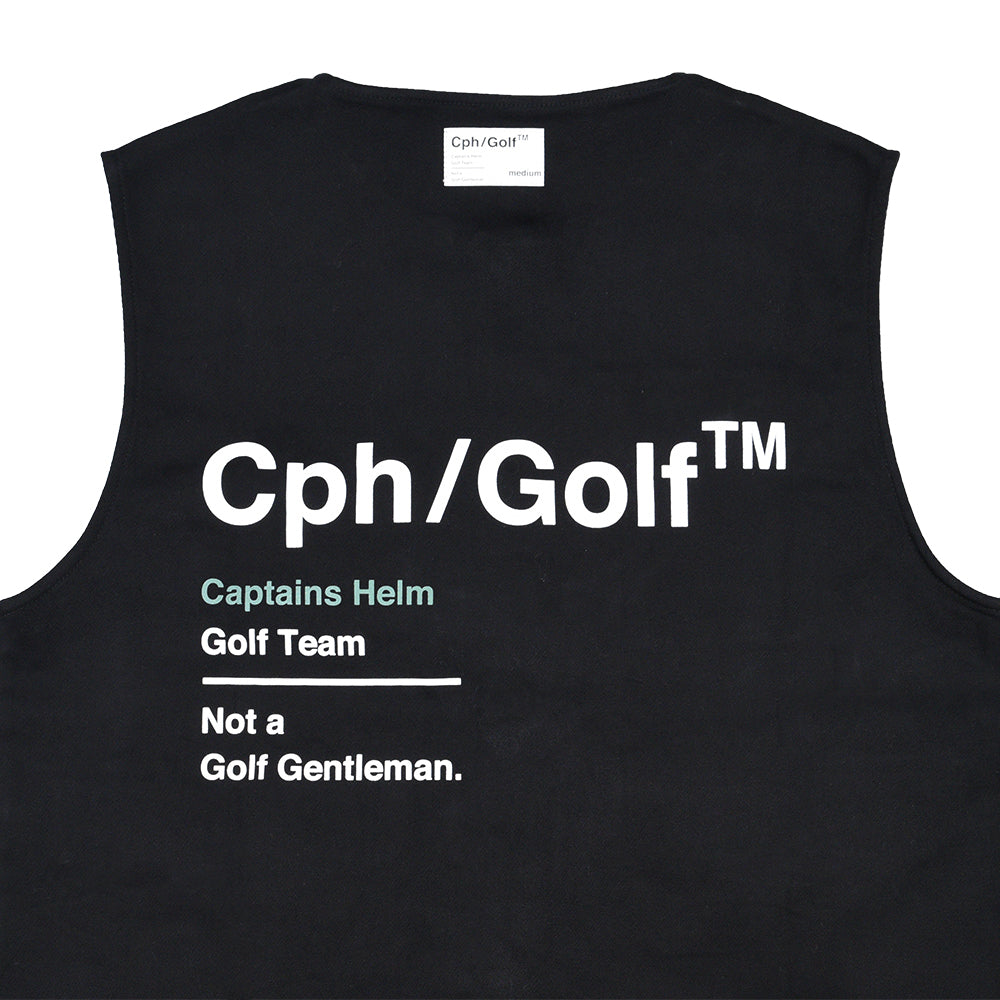 COTTON TRACK VEST BLACK – Cph/Golf™︎