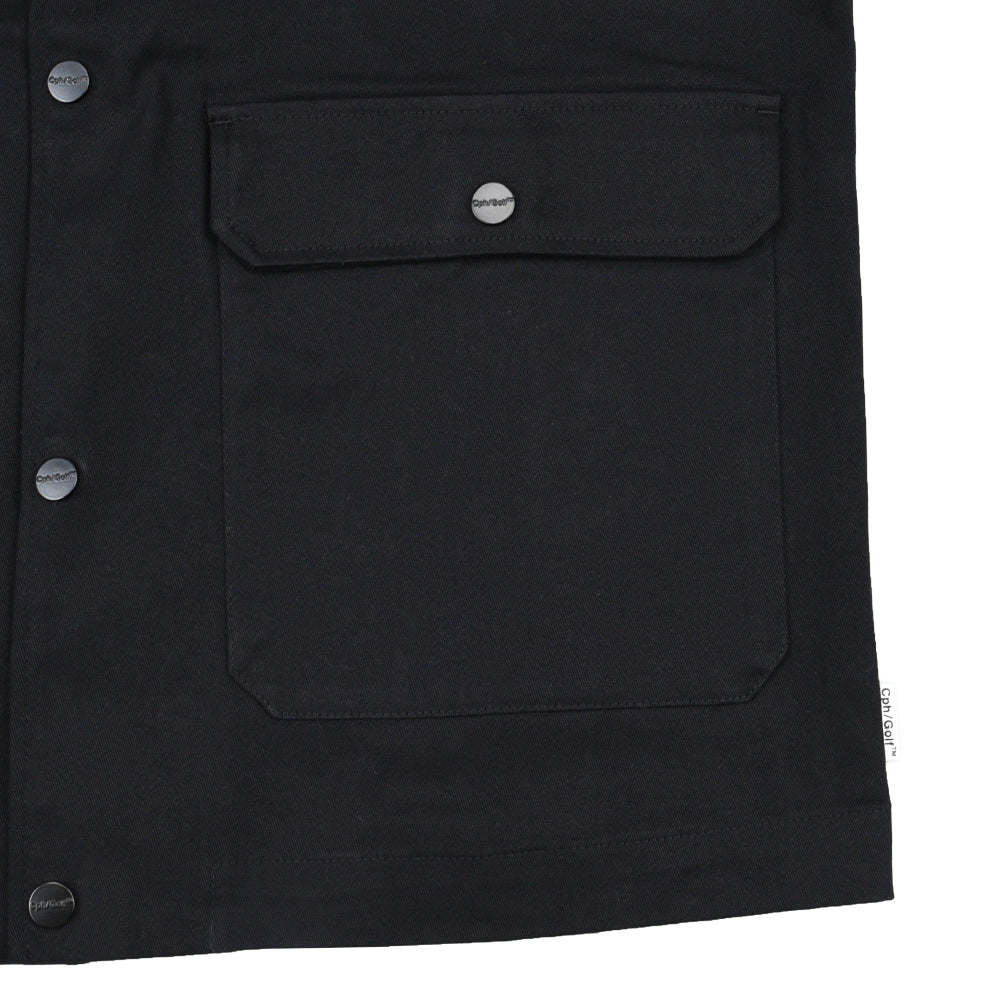 COTTON TRACK VEST BLACK – Cph/Golf™︎