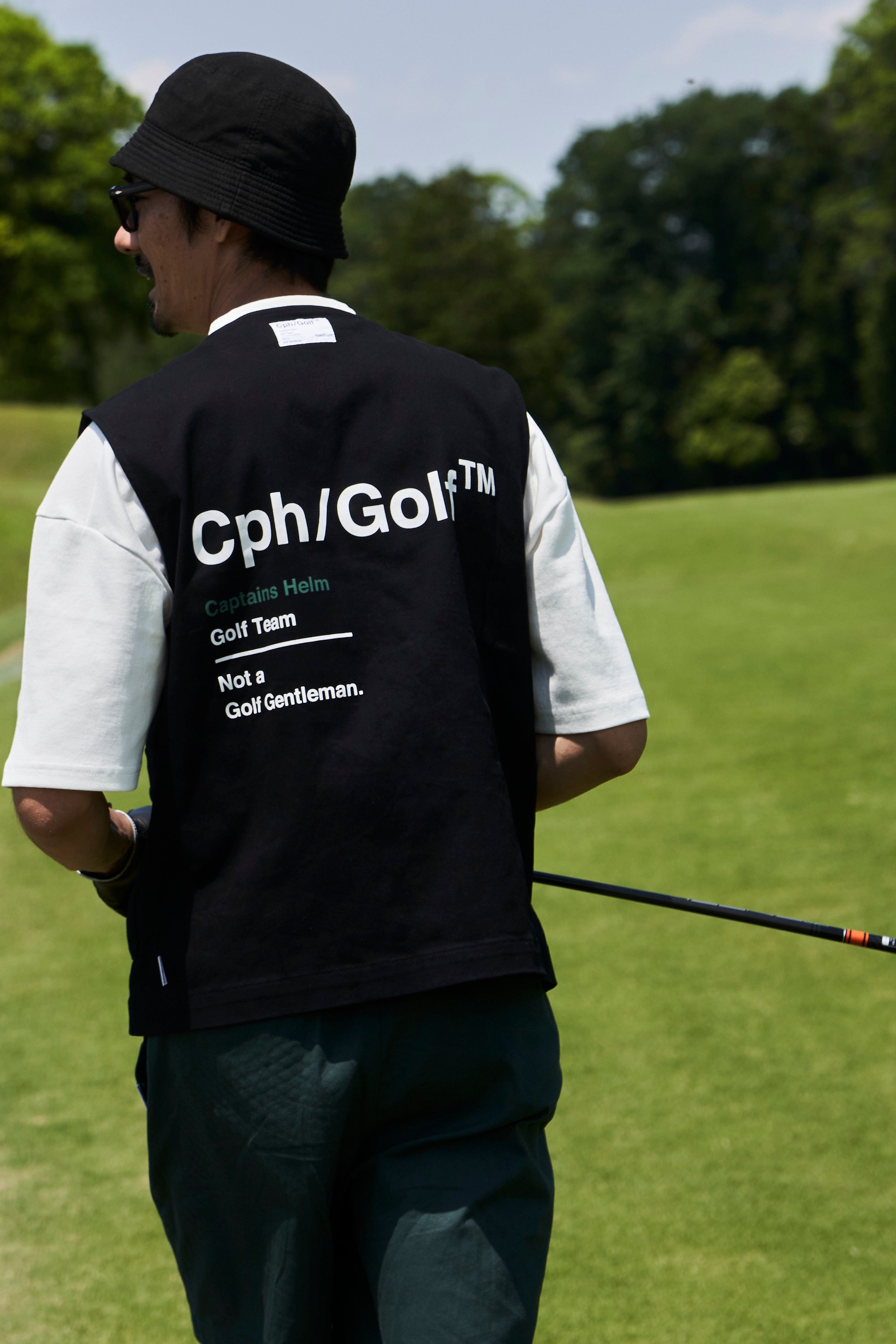 COTTON TRACK VEST BLACK – Cph/Golf™︎