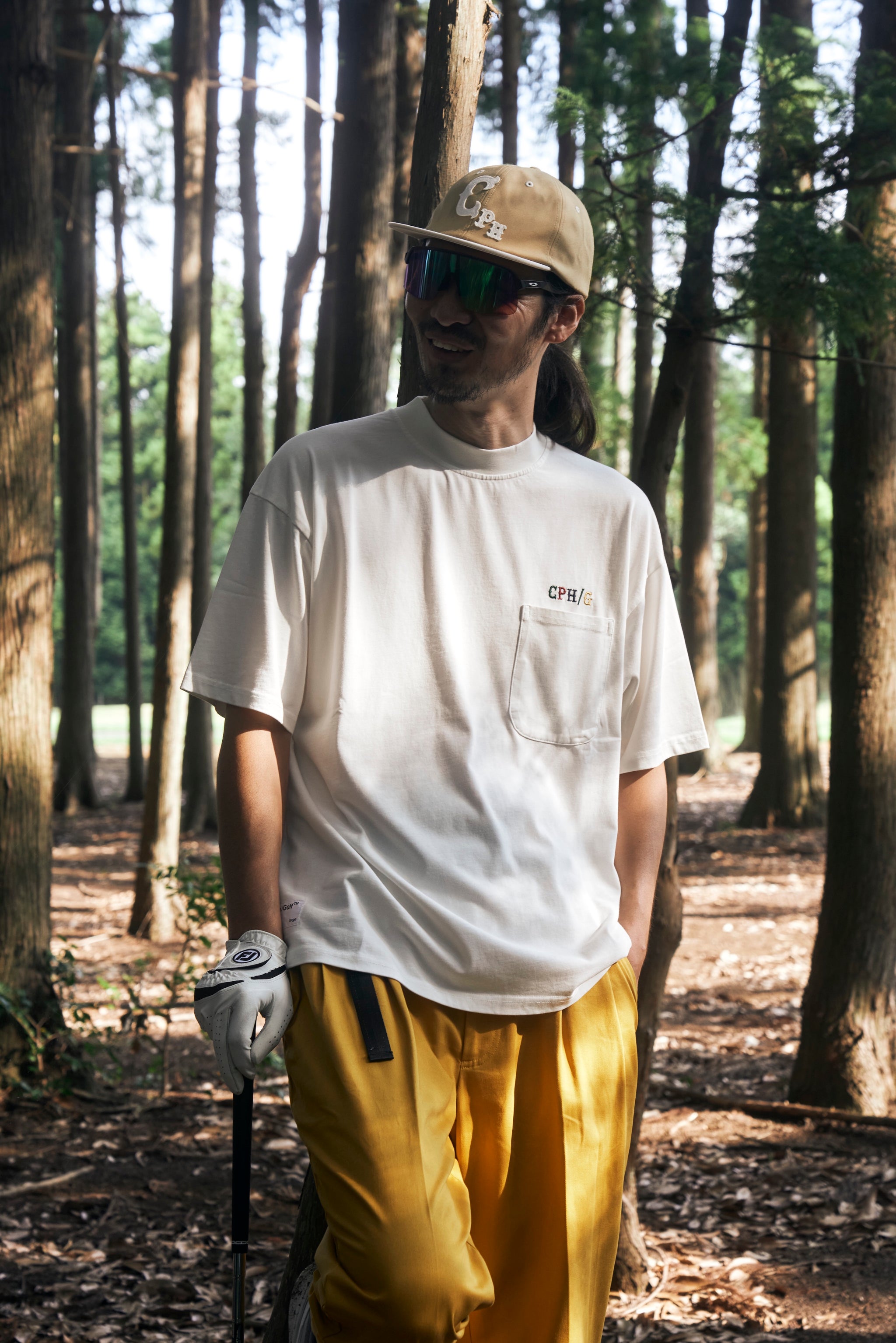 FRONT POCKET CLASSIC COTTON HALF MOCK NECK TEE WHITE – Cph/Golf™︎