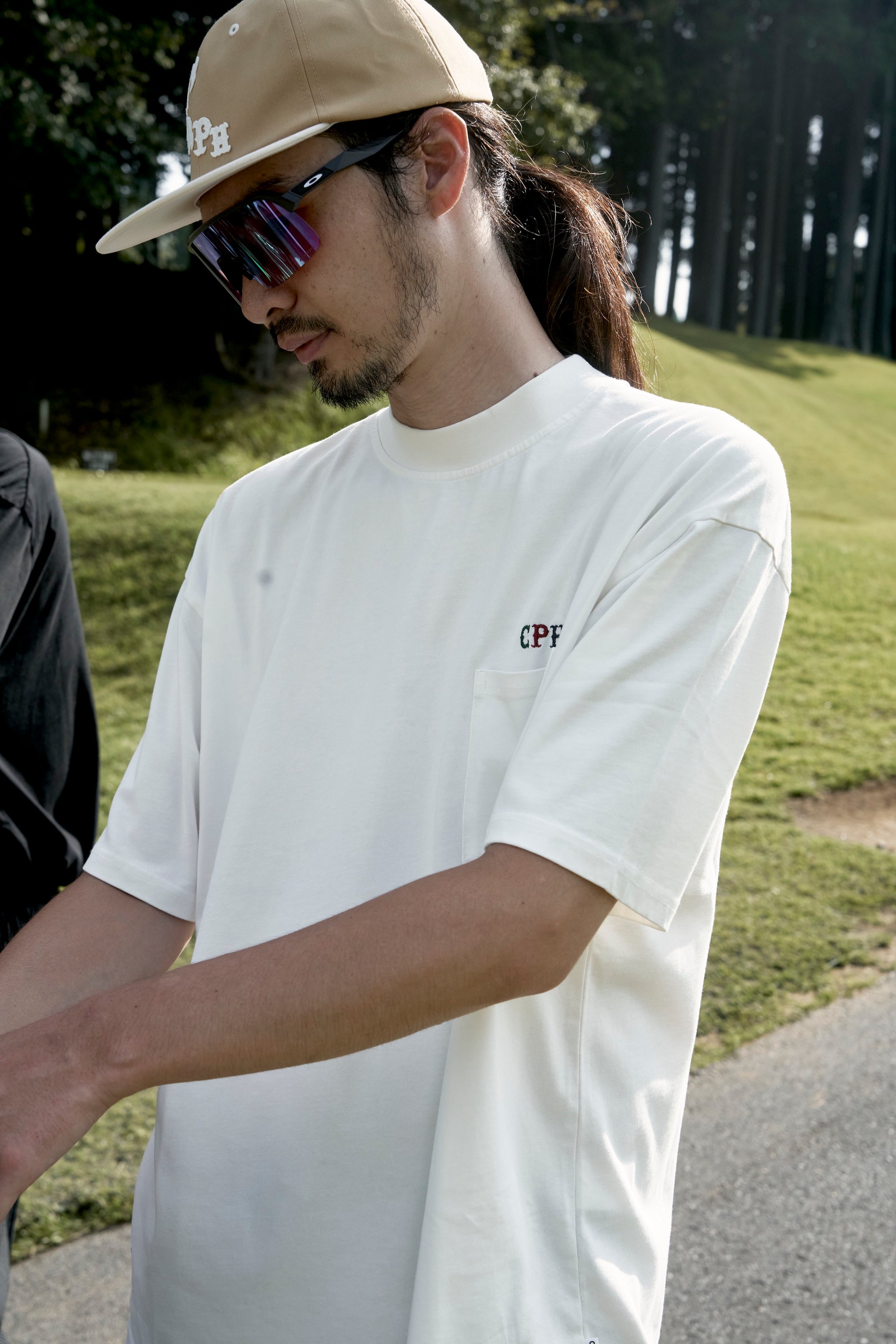 FRONT POCKET CLASSIC COTTON HALF MOCK NECK TEE WHITE – Cph/Golf™︎
