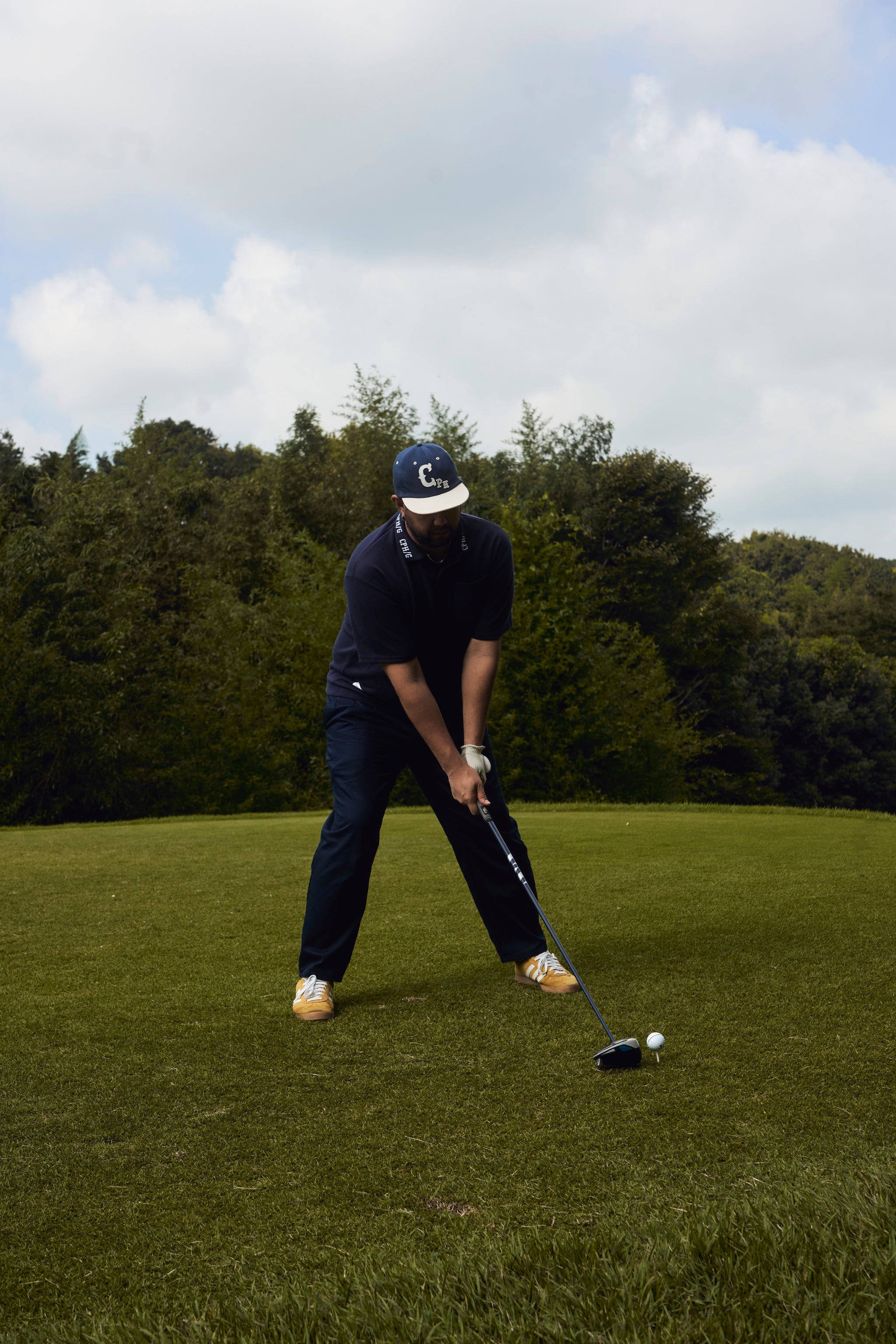 CLASSIC COTTON RIB POLO SHIRT NAVY – Cph/Golf™︎