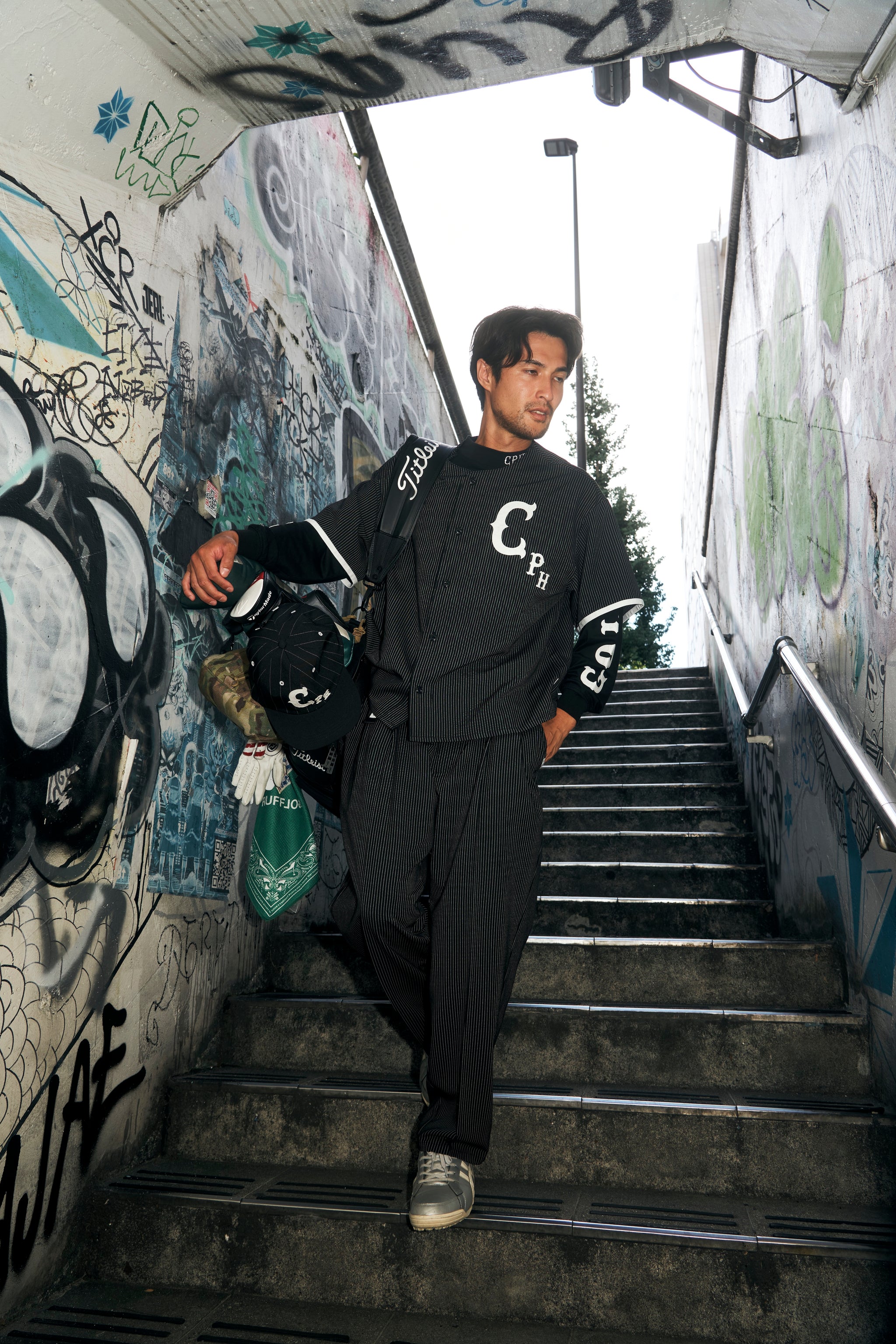 CLASSIC BB COTTON NO COLLAR SHIRT BLACK WHITE – Cph/Golf™︎