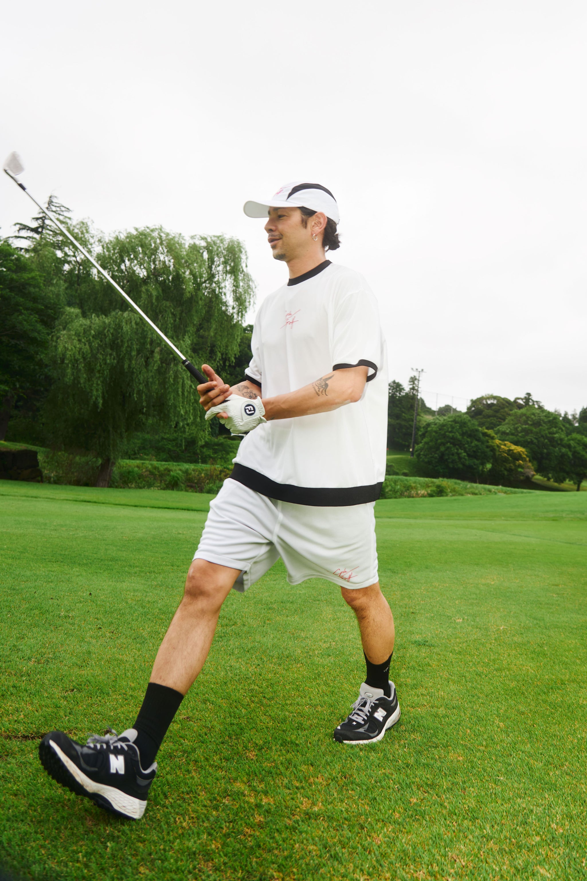 SLASH LOGO MESH S/S PULLOVER WHITE – Cph/Golf™︎