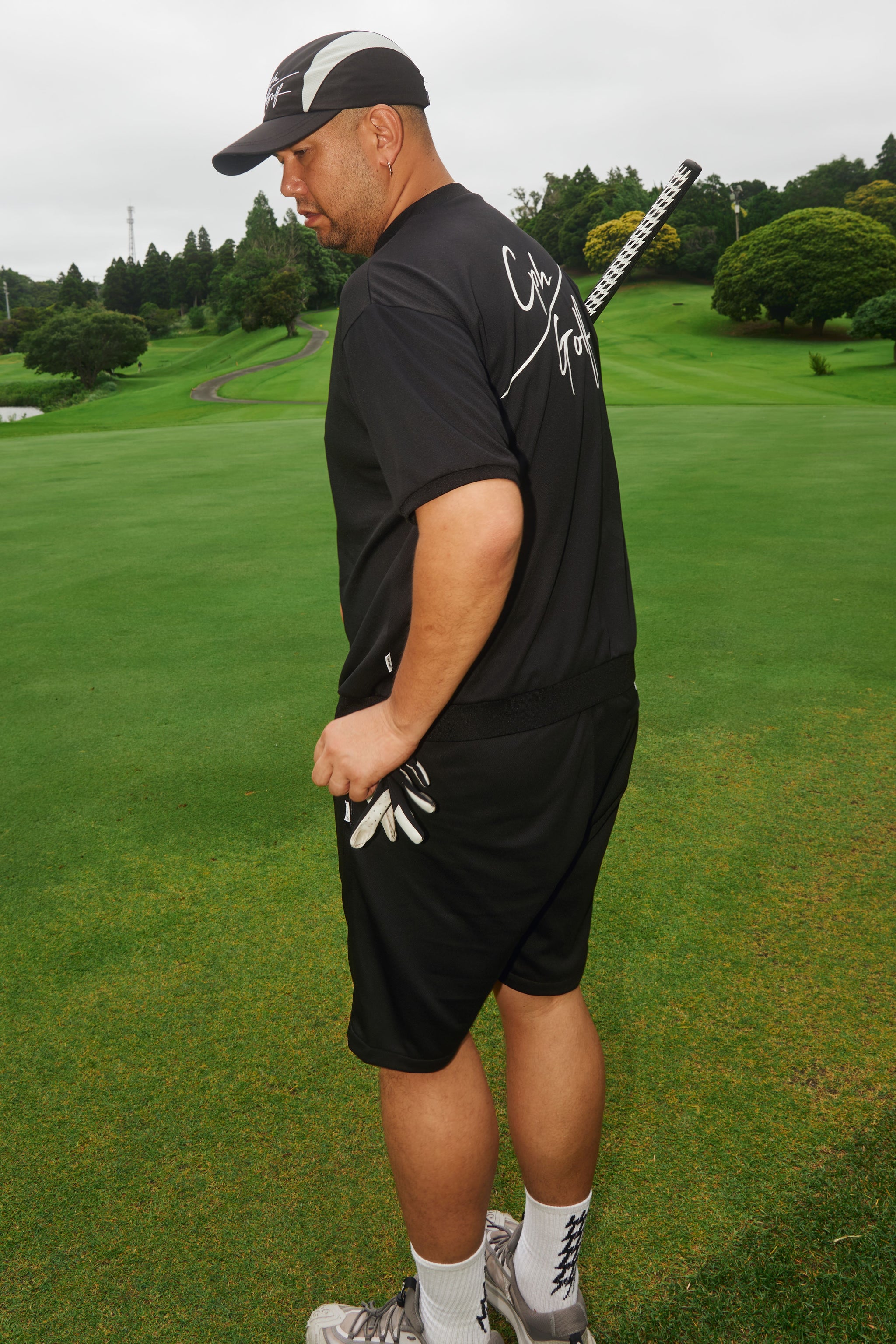 SLASH LOGO MESH S/S PULLOVER BLACK – Cph/Golf™︎