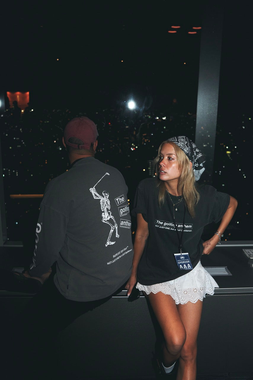 Golfing Anthem S/S Tee BLACK – Cph/Golf™︎