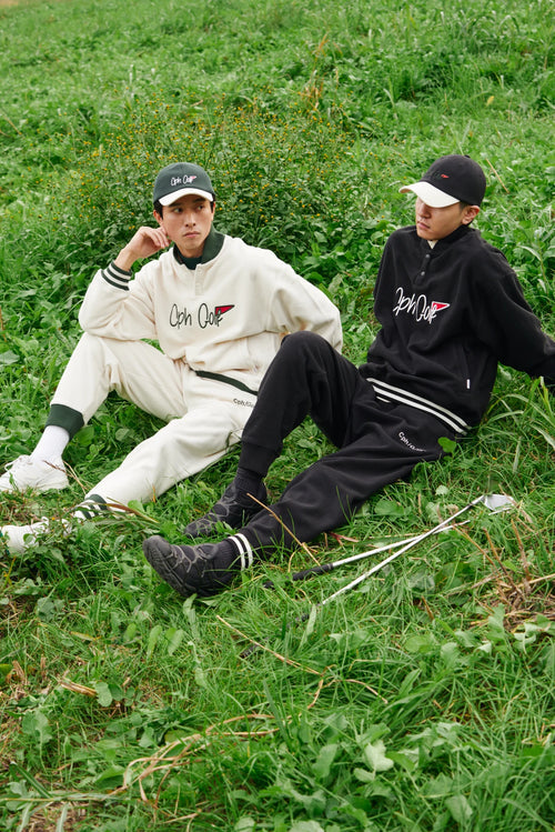 FLAG LOGO MICRO FLEECE PULLOVER BLACK – Cph/Golf™︎