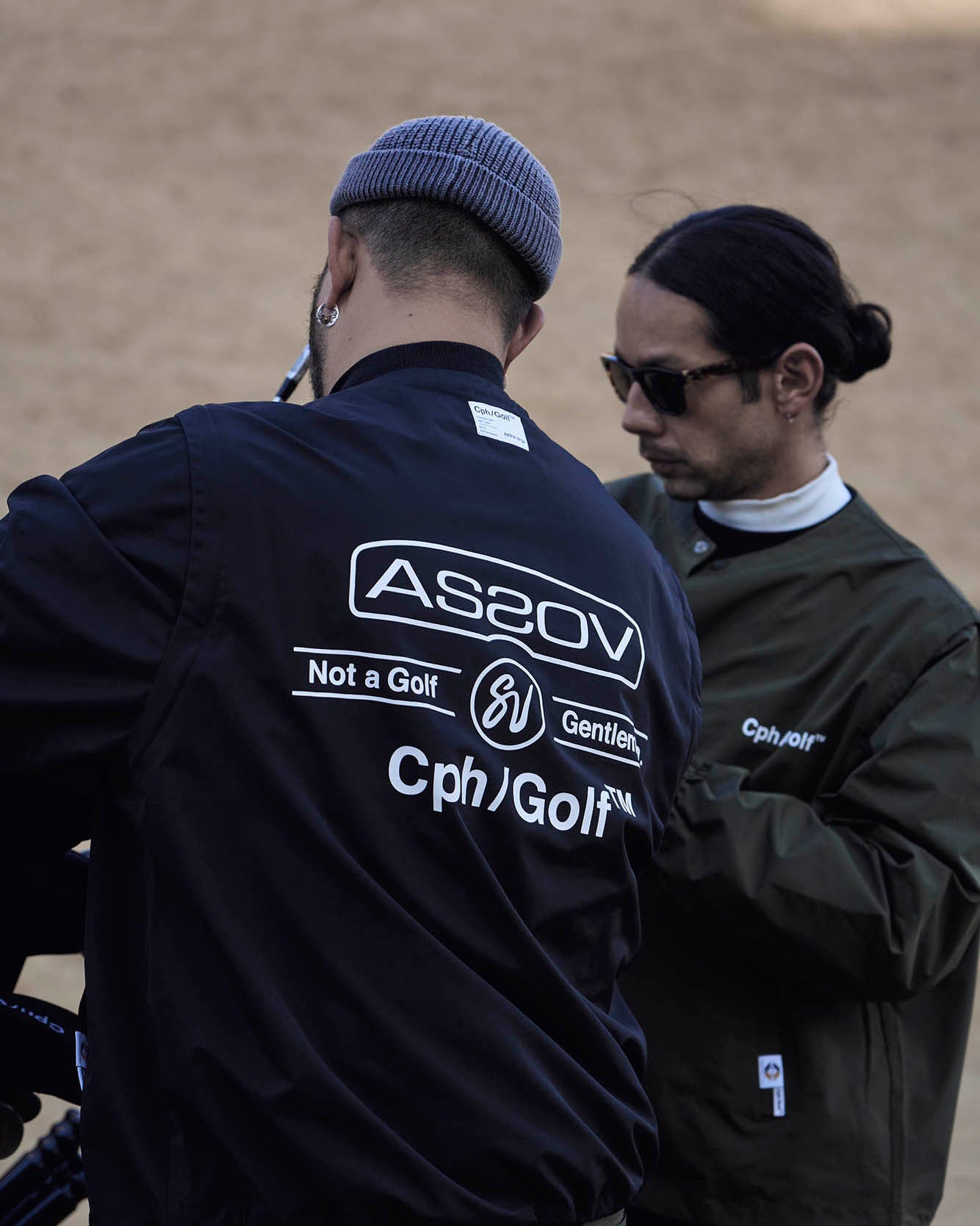 AS2OV × Cph/Golf™ #DETACHABLE VEST NO COLLAR JACKET - BLACK