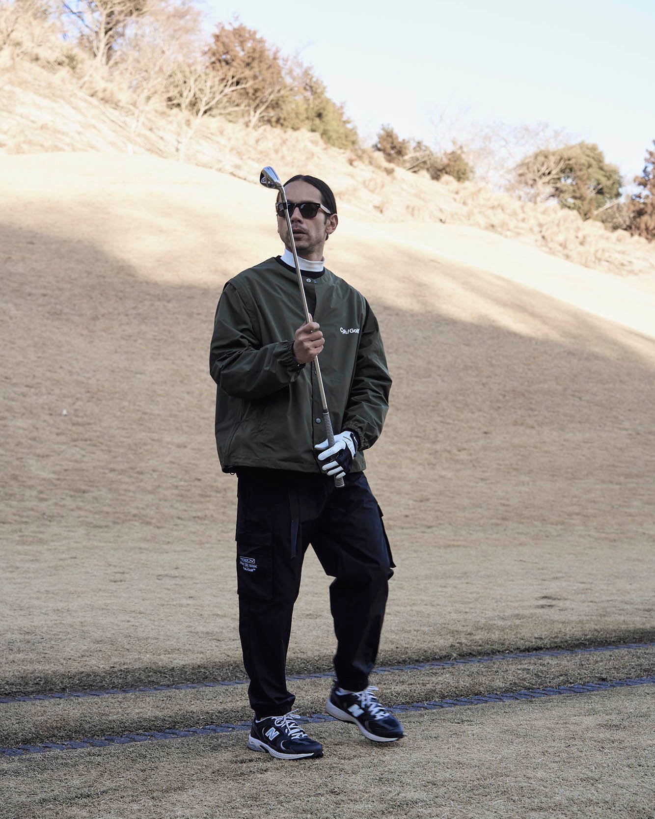 AS2OV × Cph/Golf™ #DETACHABLE VEST NO COLLAR JACKET - KHAKI