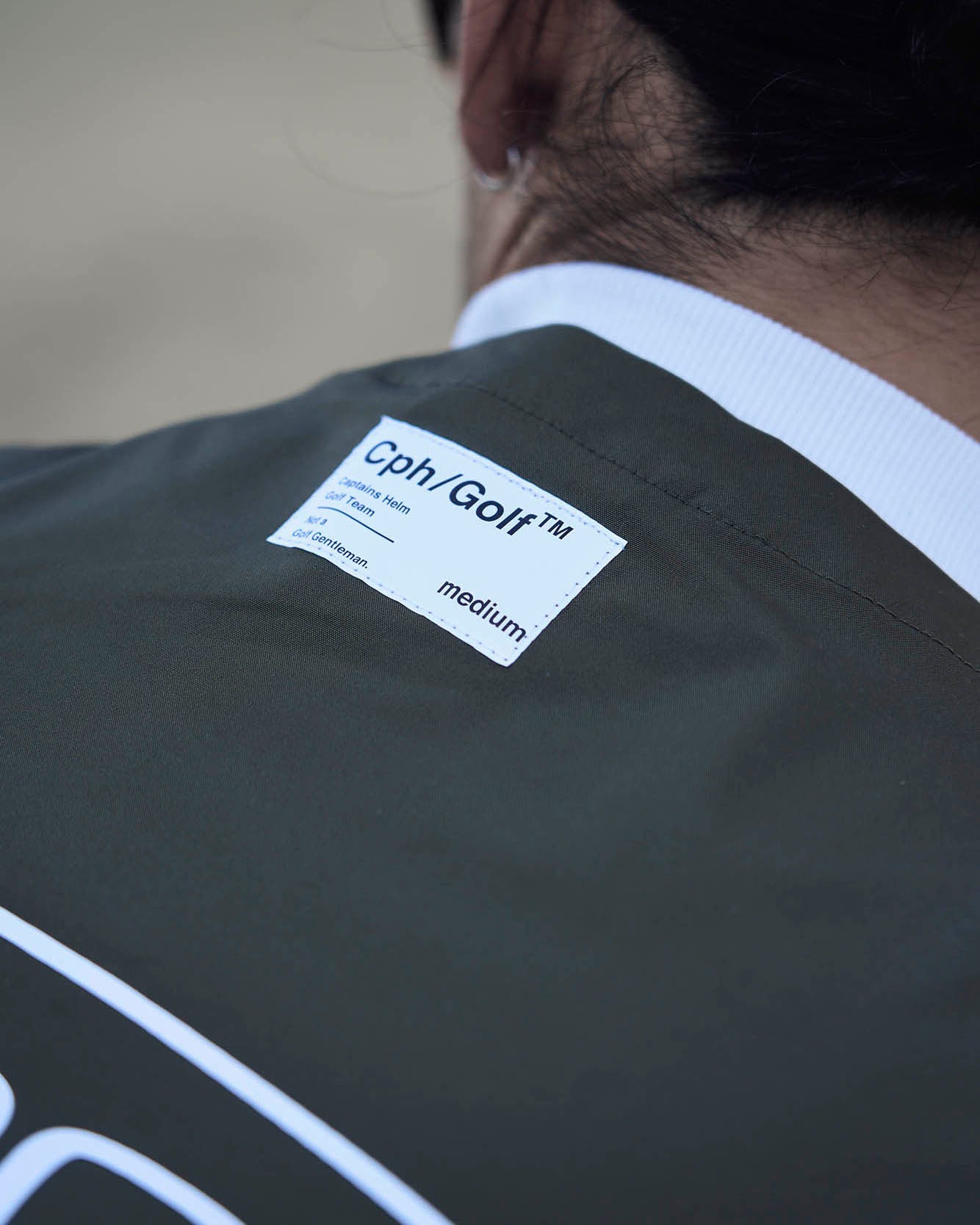 AS2OV × Cph/Golf™ #DETACHABLE VEST NO COLLAR JACKET - KHAKI