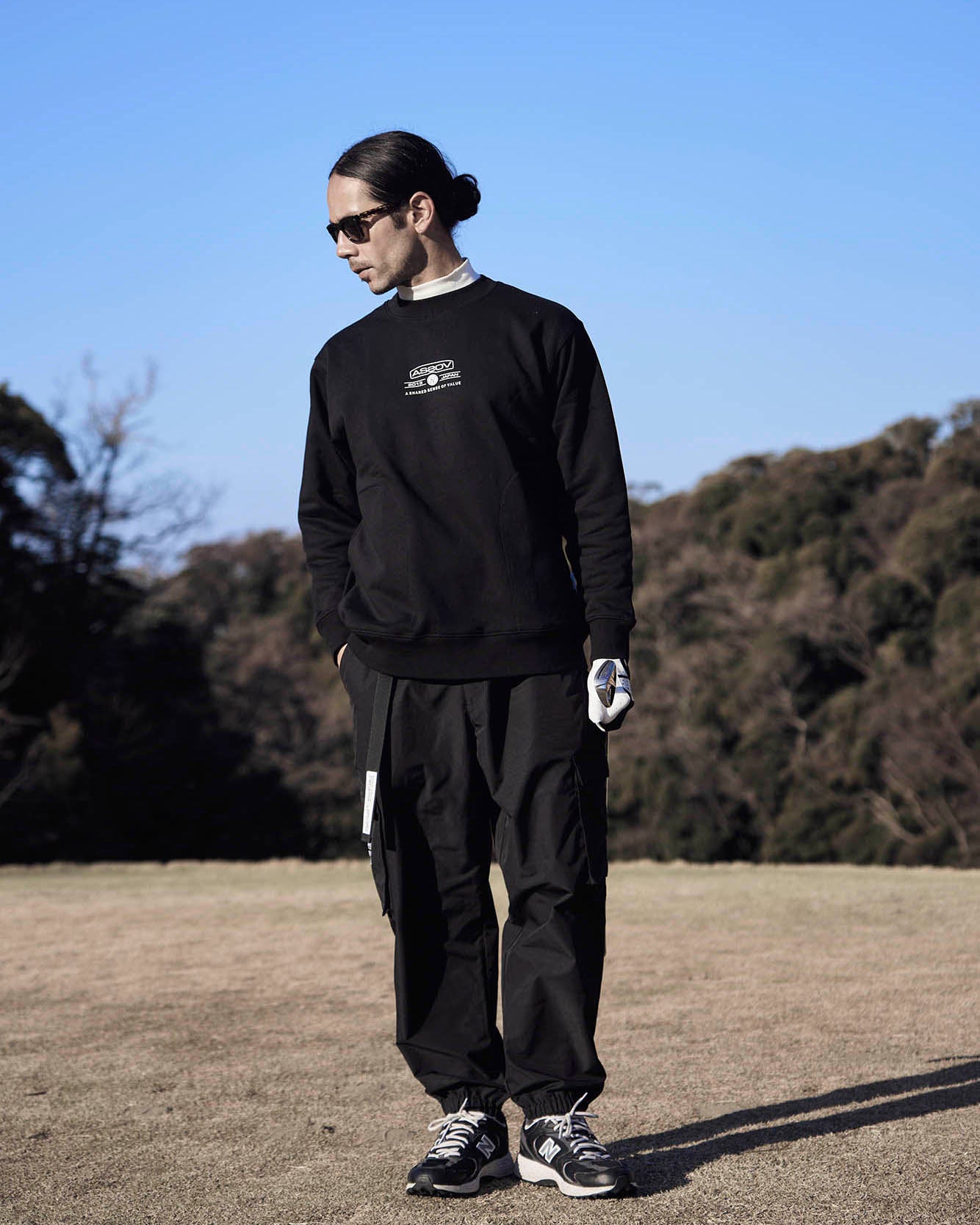 AS2OV x Cph/Golf™ ブラックプルオーバー AS2OV × Cph/Golf™ #CORDURA SIDE POCKET PULLOVER - BLACK - – Cph