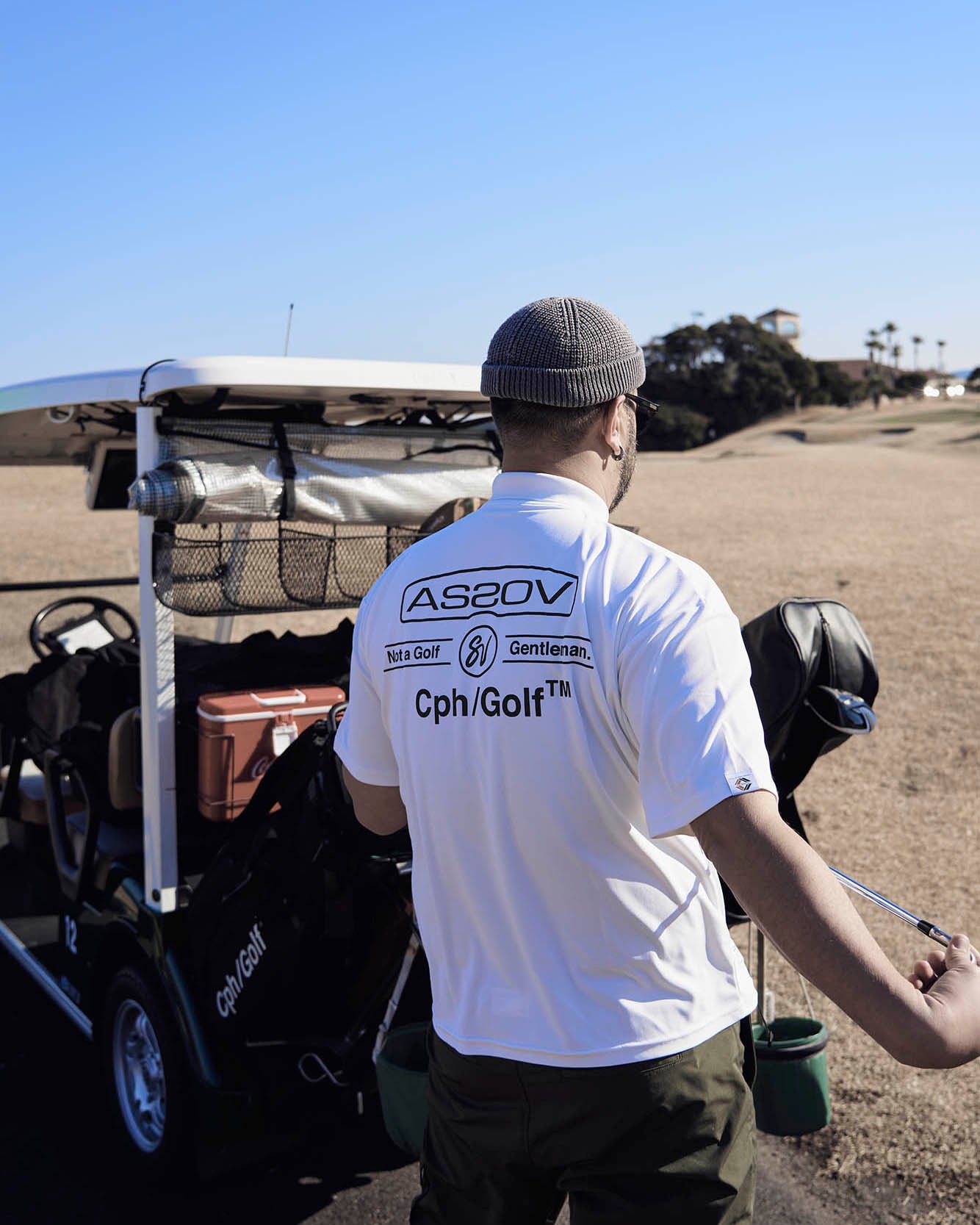 AS2OV × Cph/Golf™ #OVERSIZED S/S POLO - WHITE - – Cph/Golf™︎