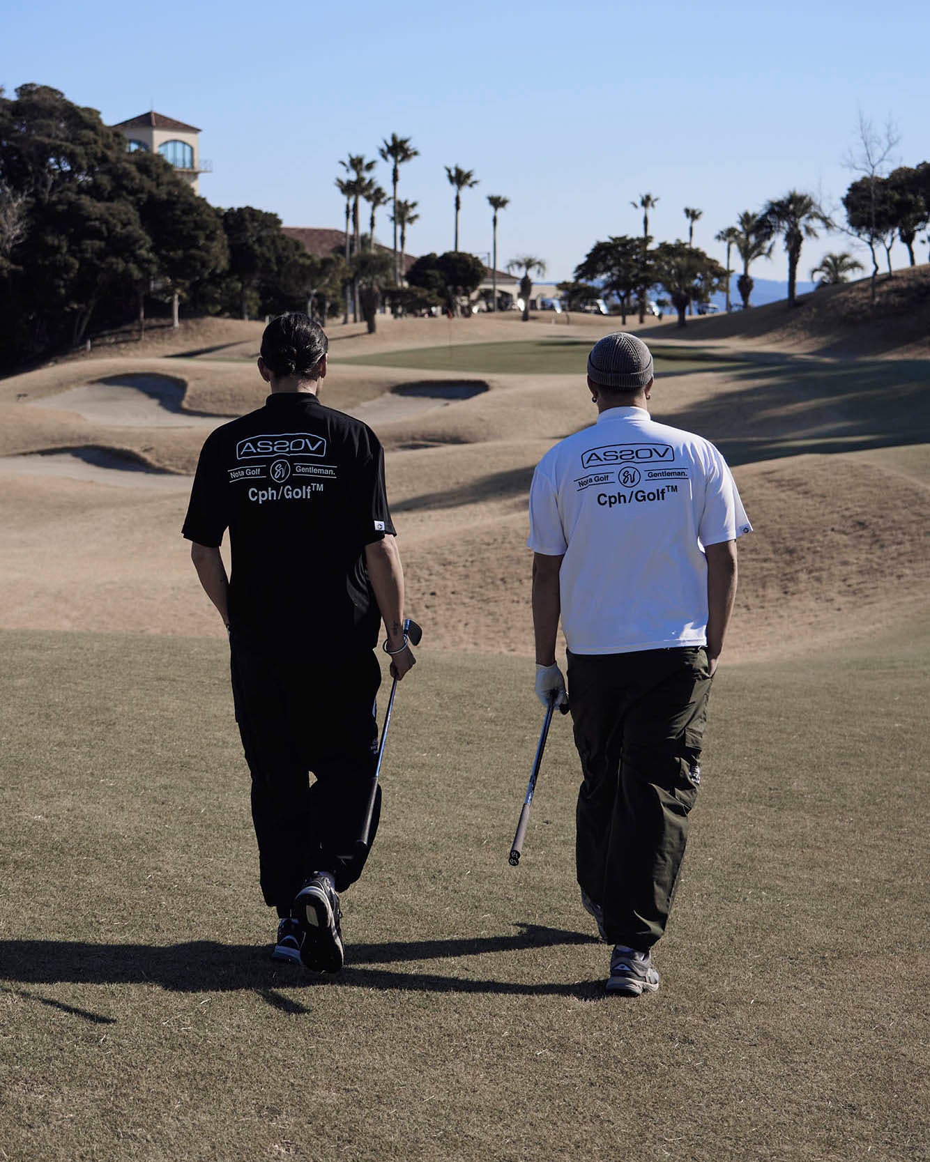 AS2OV × Cph/Golf™ #OVERSIZED S/S POLO - BLACK - – Cph/Golf™︎