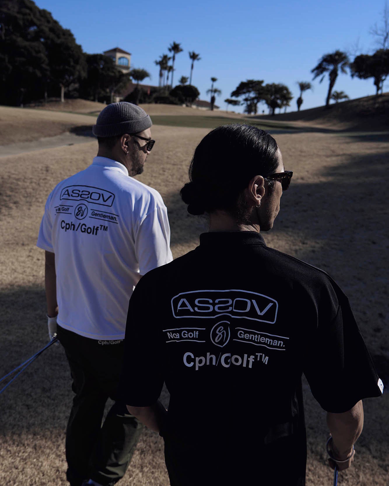 AS2OV x Cph/Golf™ ブラックプルオーバー AS2OV × Cph/Golf™ #OVERSIZED S/S POLO - BLACK - – Cph/Golf™︎