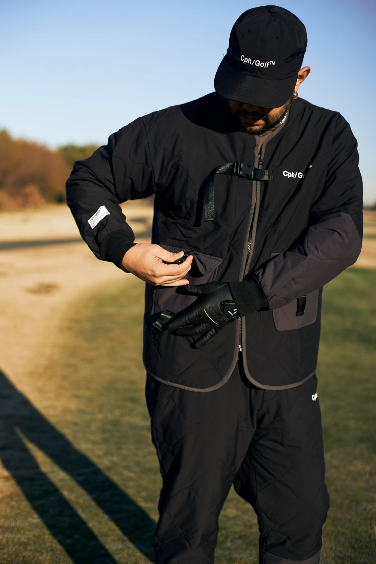 BICOLOR QUILTING NO COLLAR JACKET BLACK – Cph/Golf™︎ BICOLOR QUILTING NO COLLAR JACKET BLACK – Cph/Golf™︎