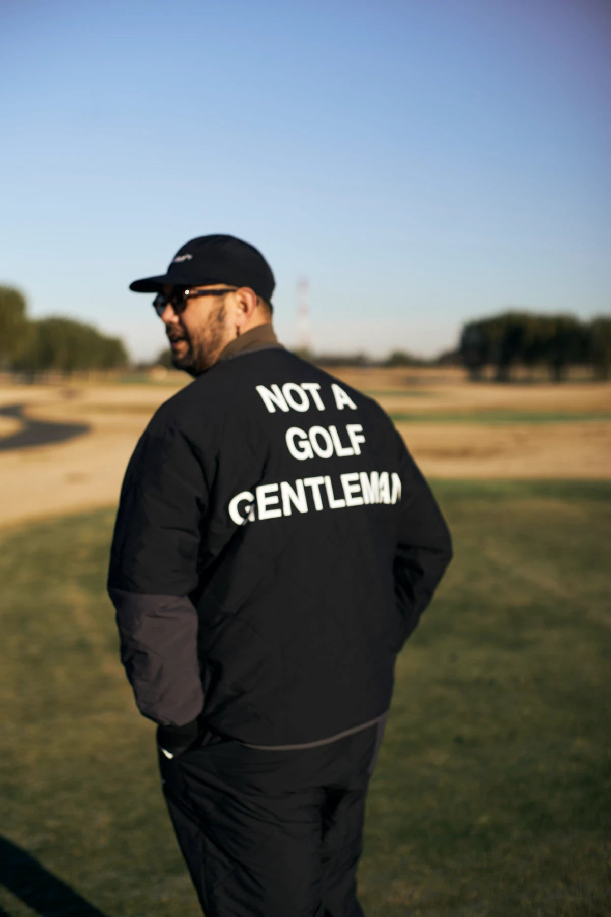 BICOLOR QUILTING NO COLLAR JACKET BLACK – Cph/Golf™︎