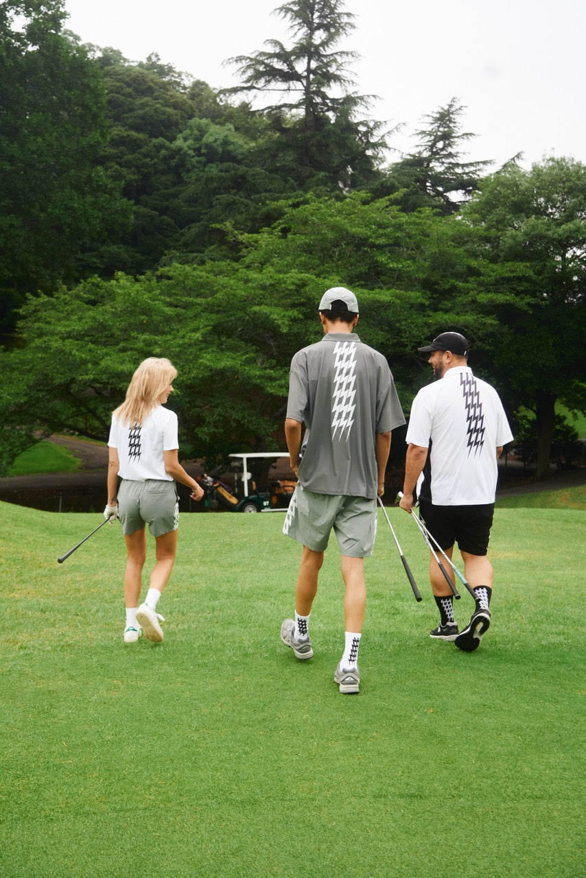 THUNDER STRIPES 2PC SOCKS WHT/BLK – Cph/Golf™︎