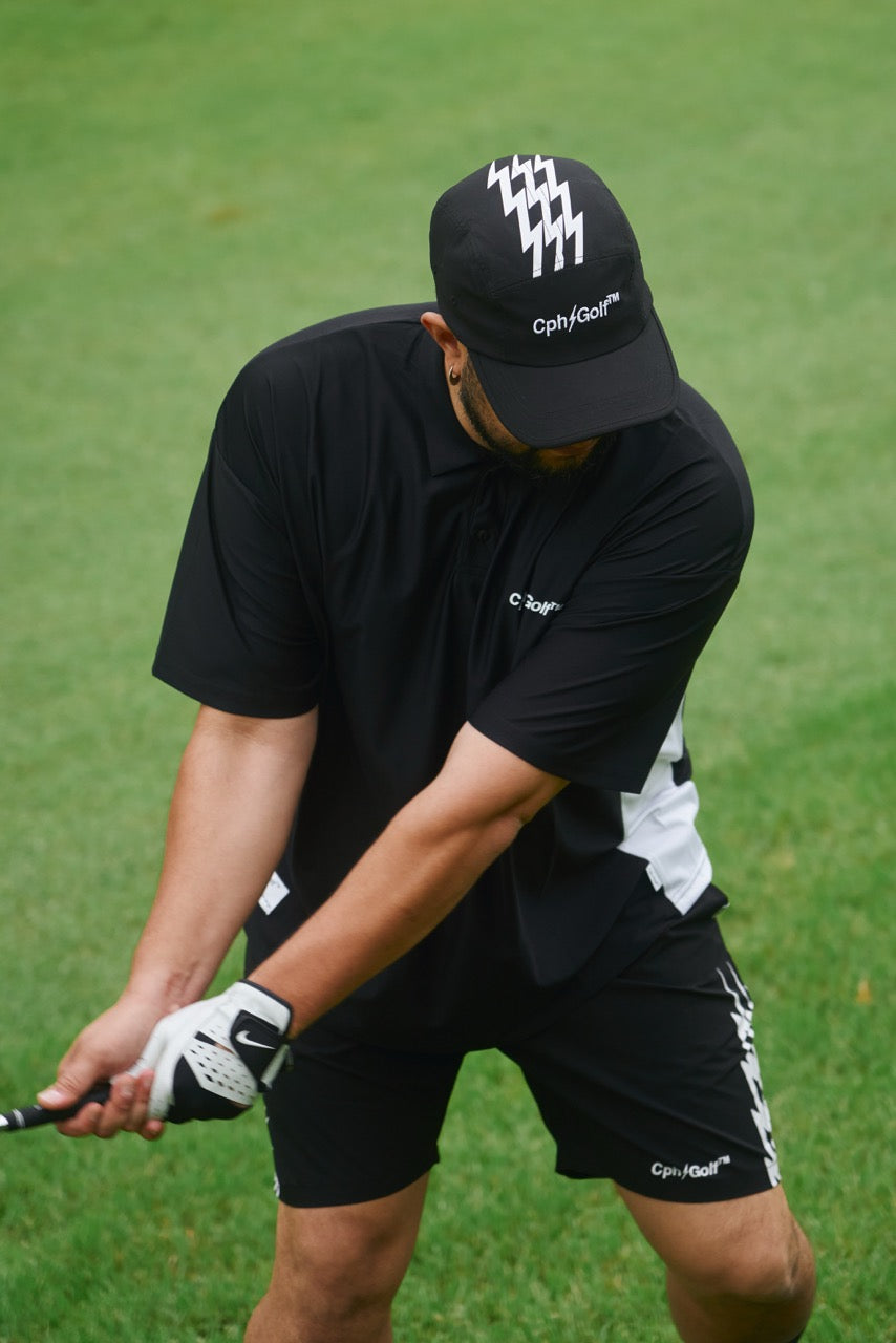 THUNDER STRIPES ADJUSTABLE SHORTS BLACK – Cph/Golf™︎