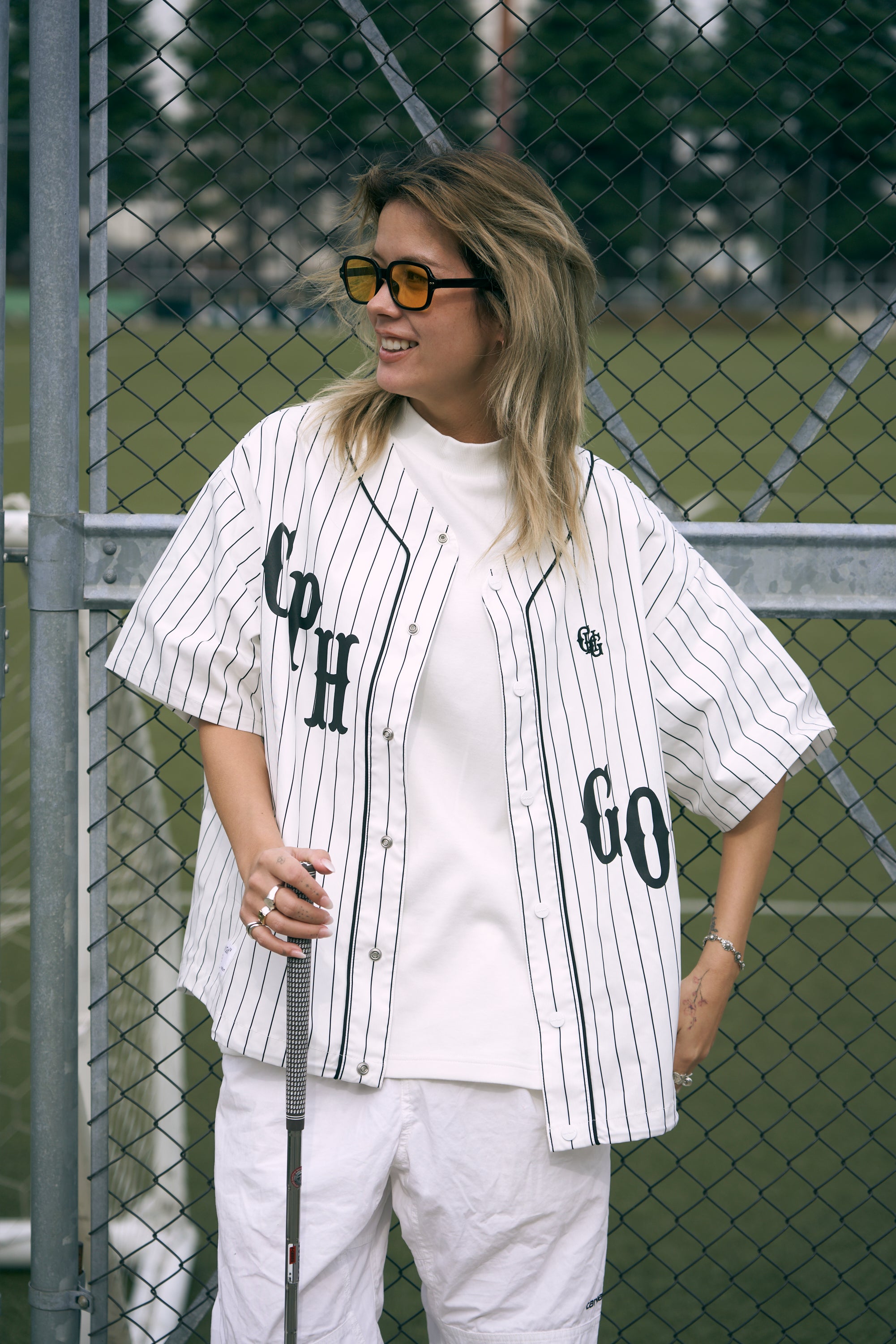 CLASSIC STRIPE BB SHIRT CREAM BLACK – Cph/Golf™︎