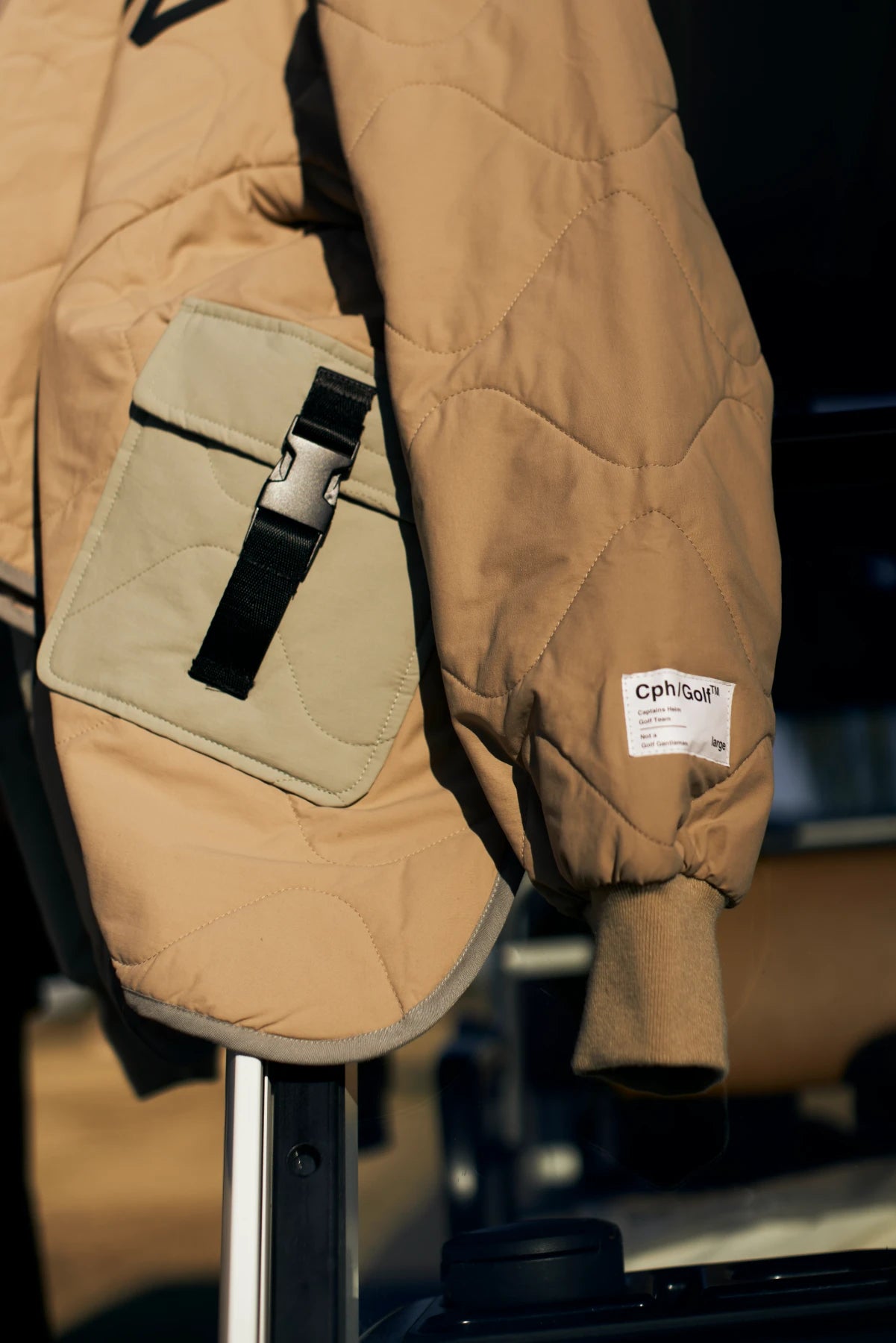 BICOLOR QUILTING NO COLLAR JACKET BEIGE – Cph/Golf™︎