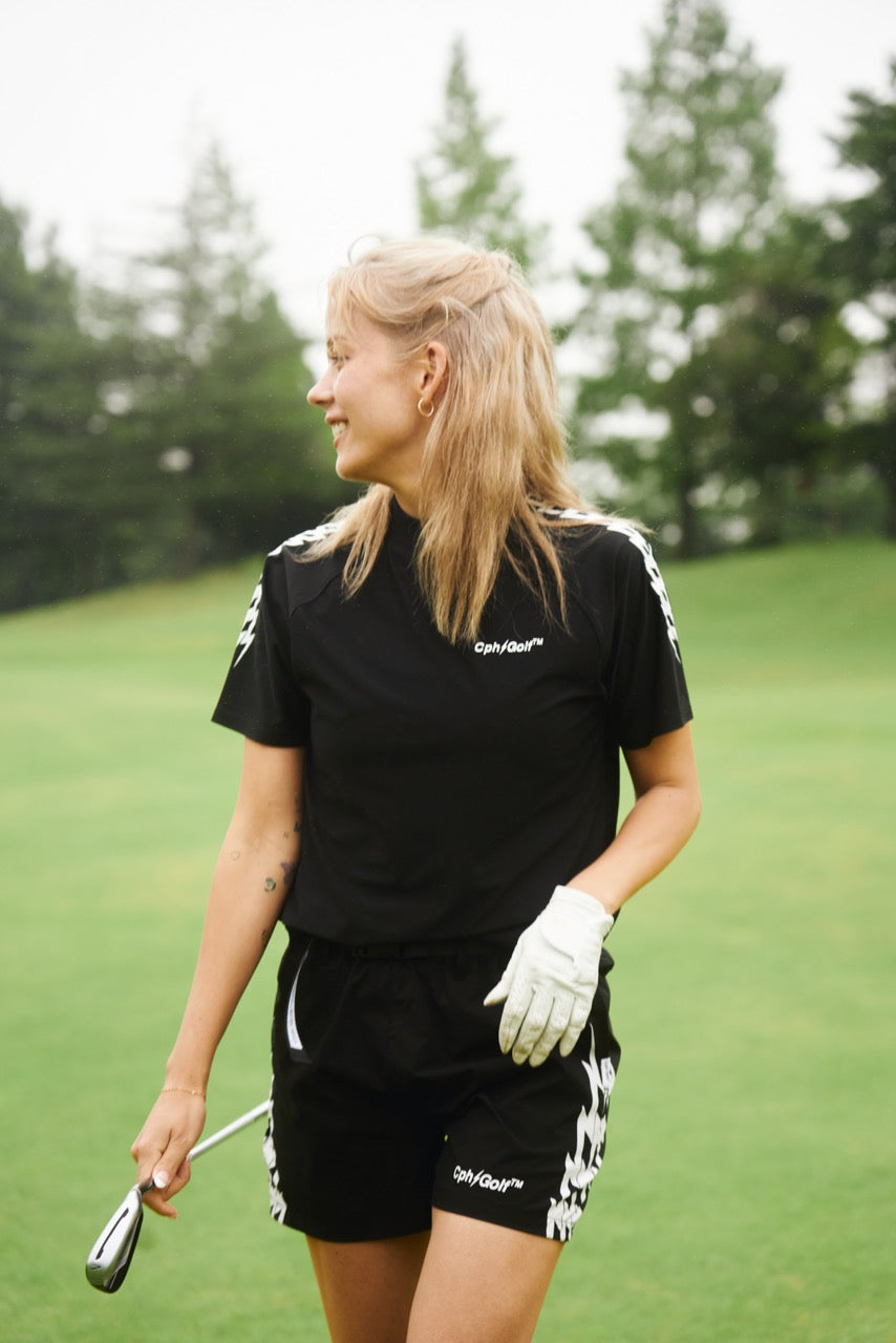 WOMEN] #THUNDER STRIPES ADJUSTABLE SHORTS BLACK – Cph/Golf™︎