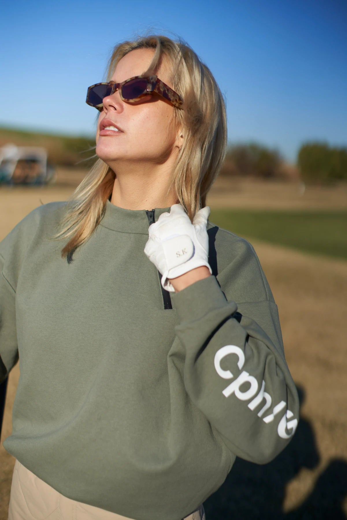 SIDE ZIPPER WARM LS MOCK NECK TEE KHAKI – Cph/Golf™︎