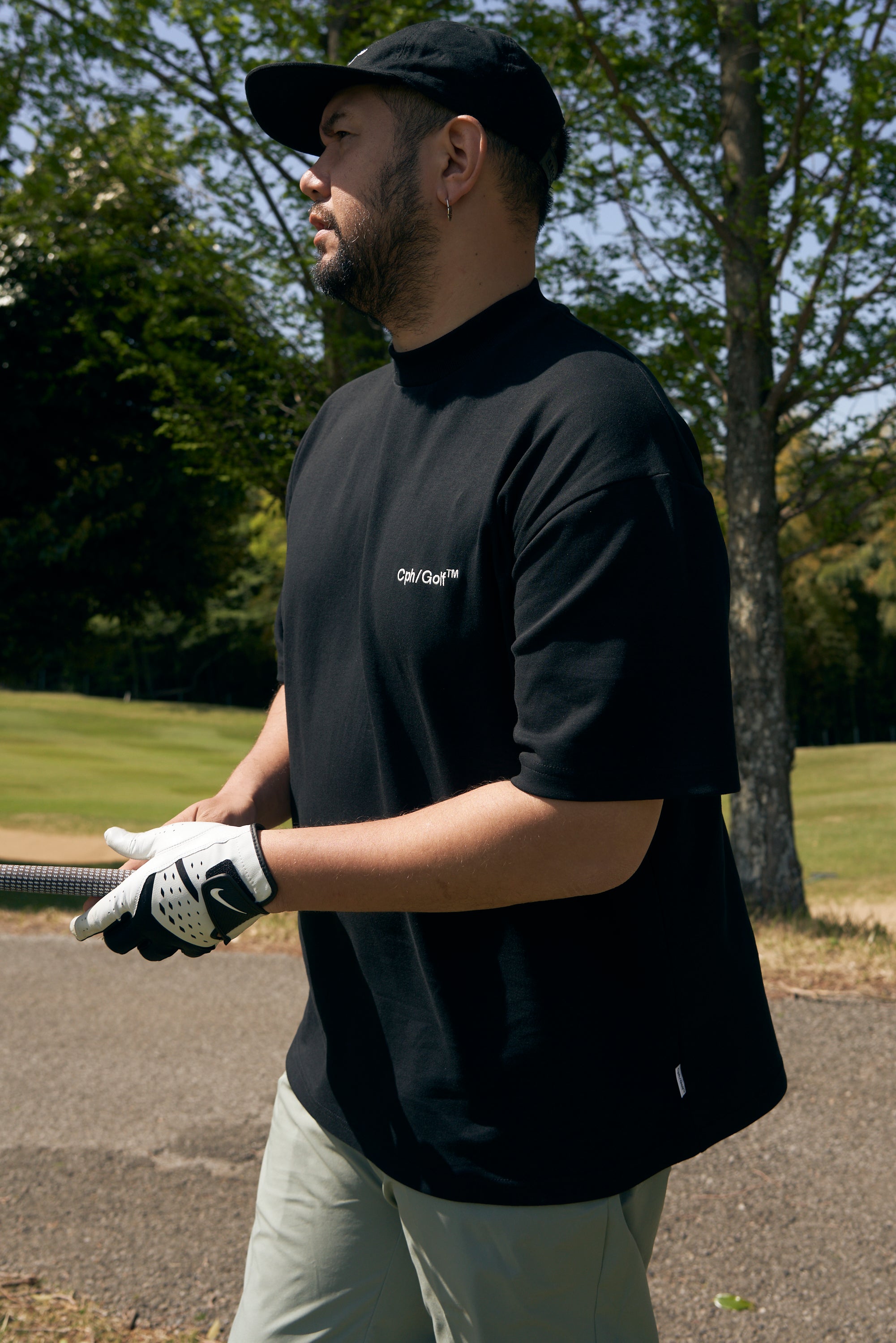 メンズウェア Cph Golf Logo Half Mock Neck Tee M Cph/Golf™ LOGO HALF MOCK NECK TEE BLACK – Cph/Golf™︎